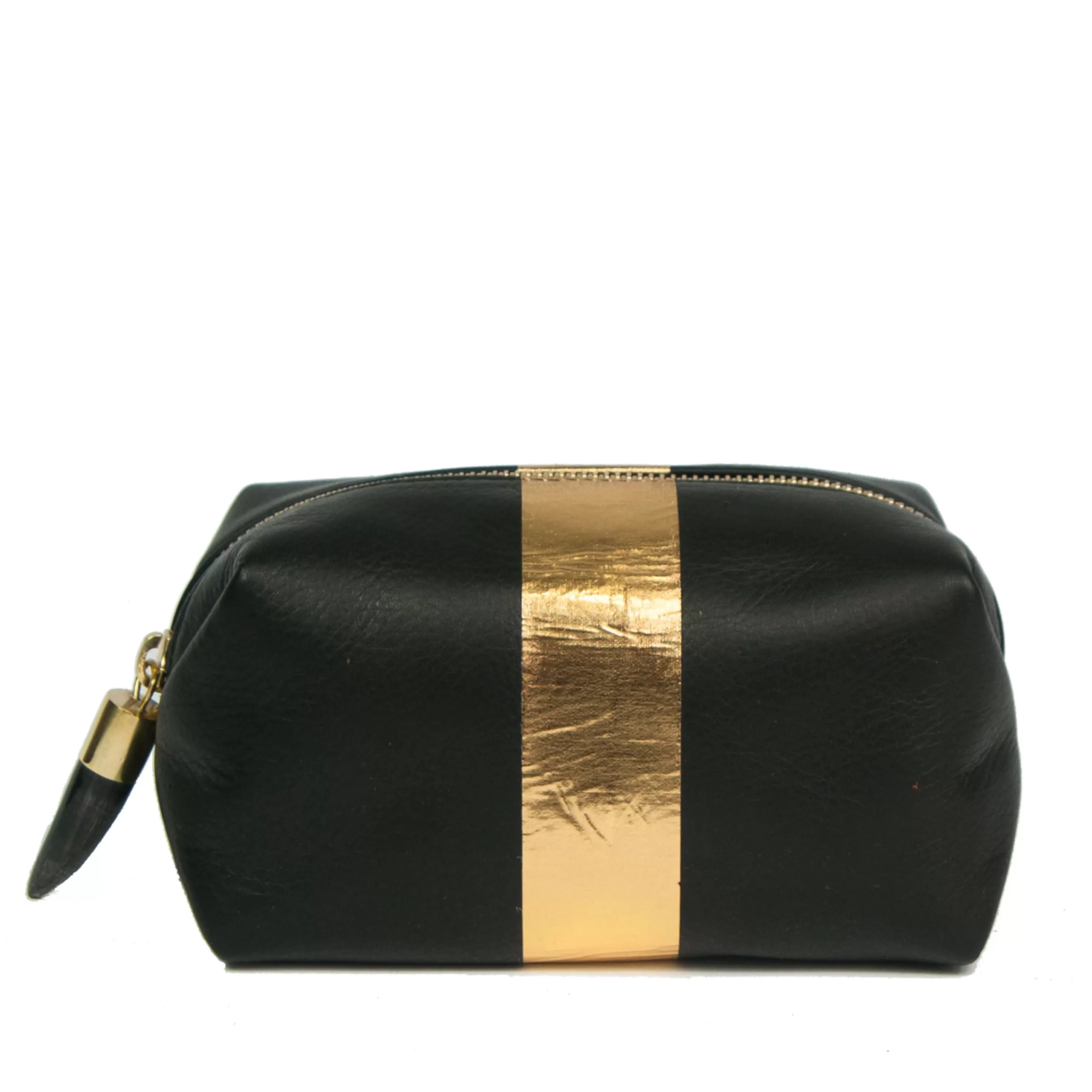 Kempton & Co Black And Gold Cosmetic Case | Pouches & Clutches