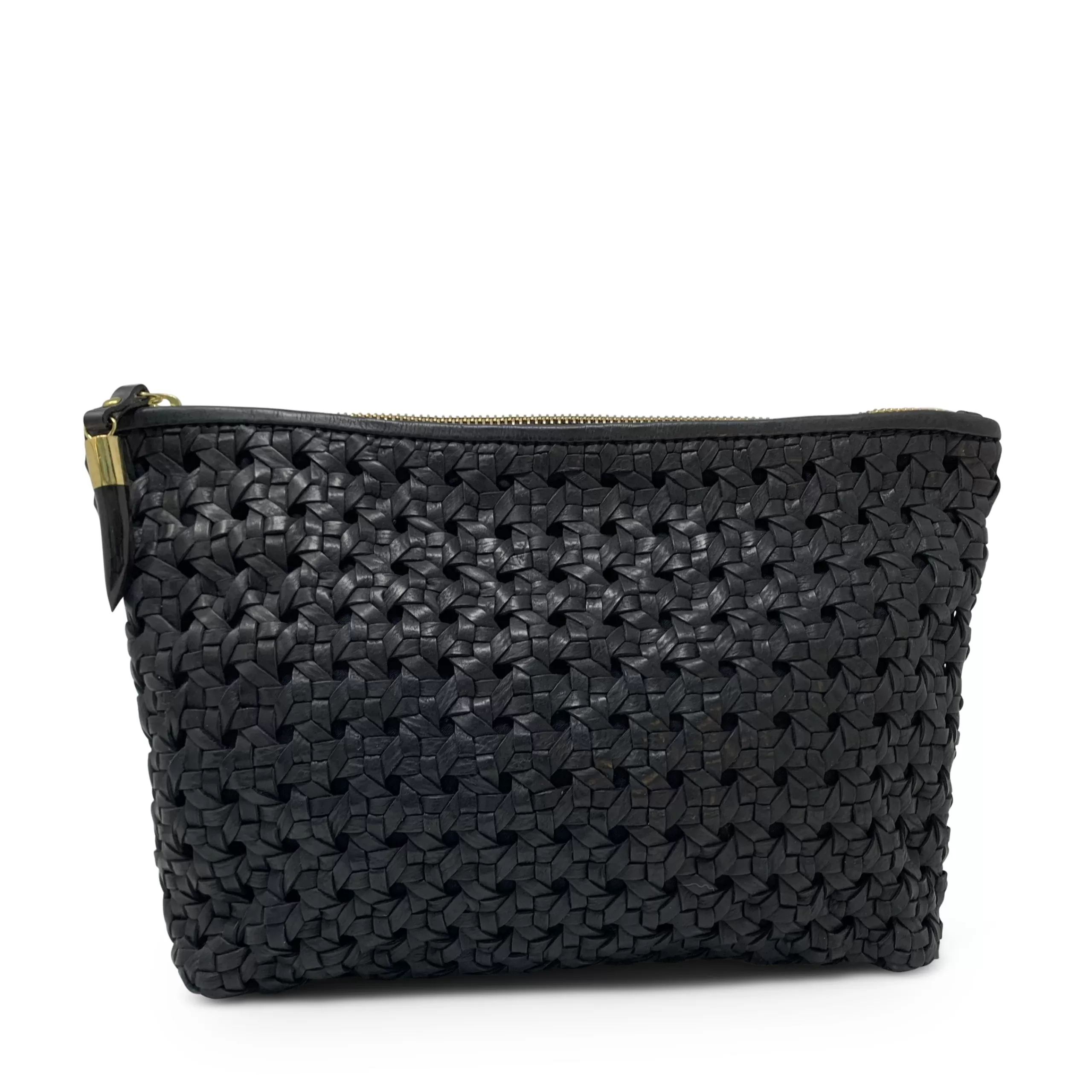 Kempton & Co Black Basket Weave - Medium Pouch | Pouches & Clutches