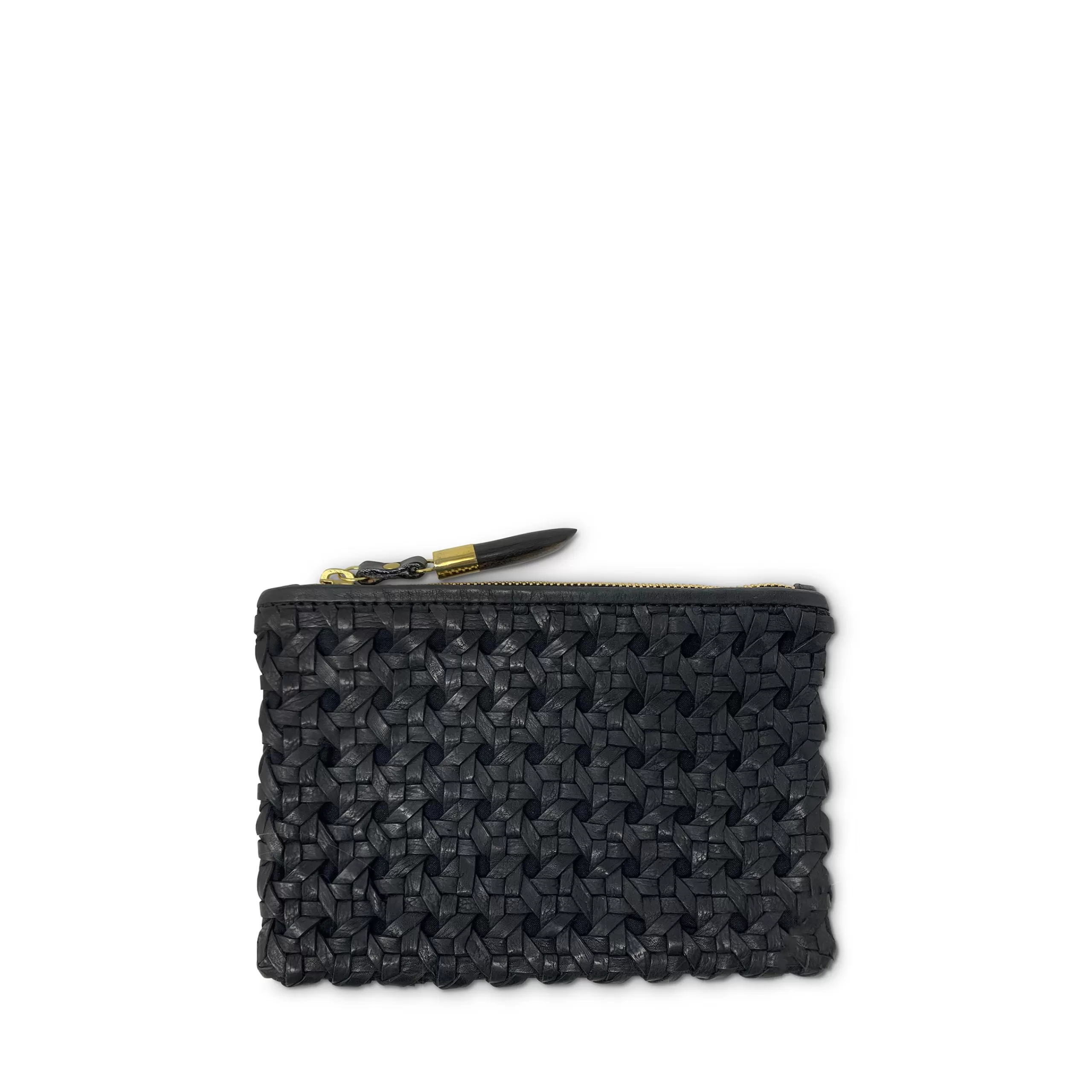 Kempton & Co Black Basket Weave - Small Pouch | Pouches & Clutches