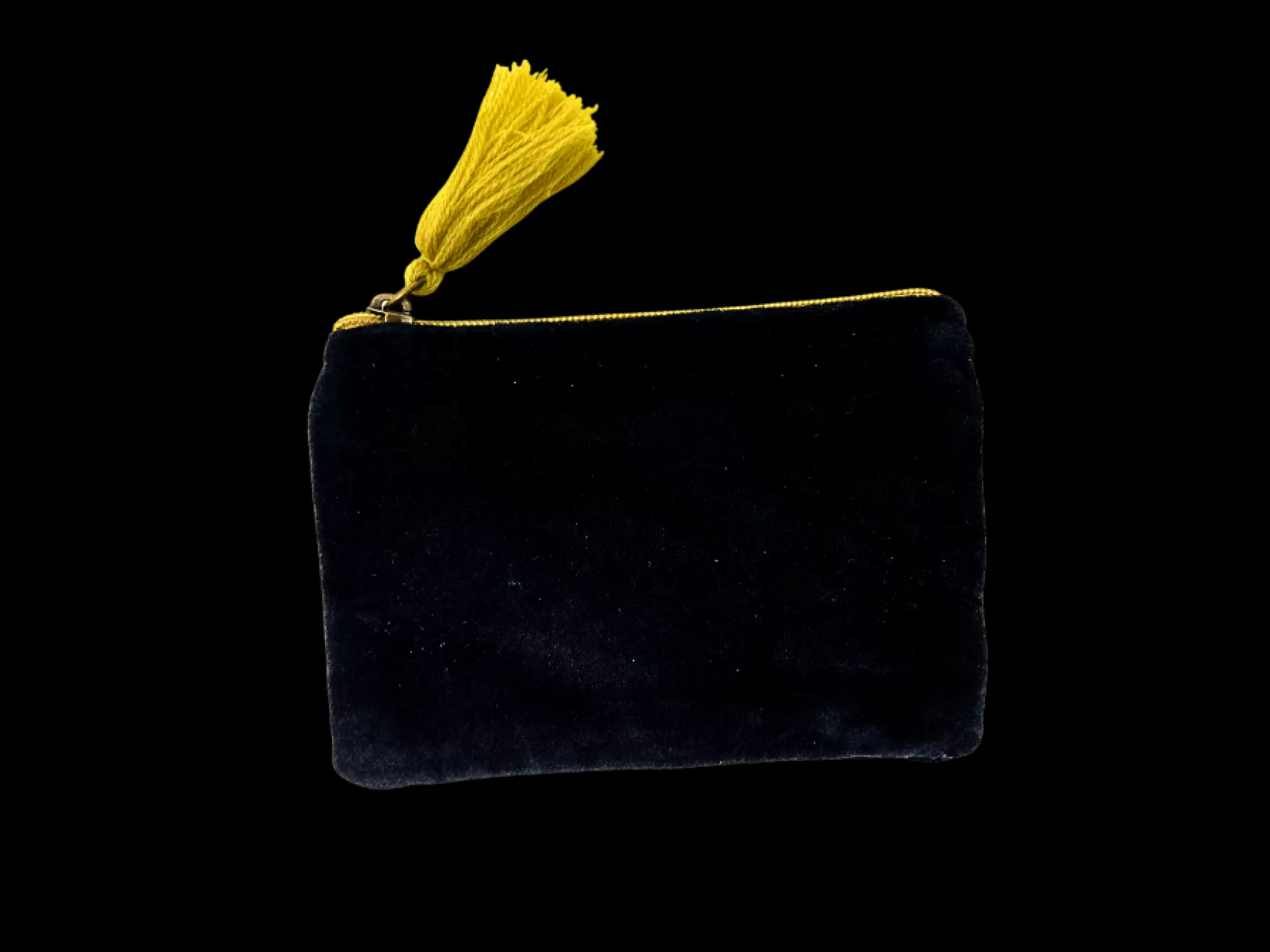 Kempton & Co Black Velvet Pouch With Tassel | Pouches & Clutches