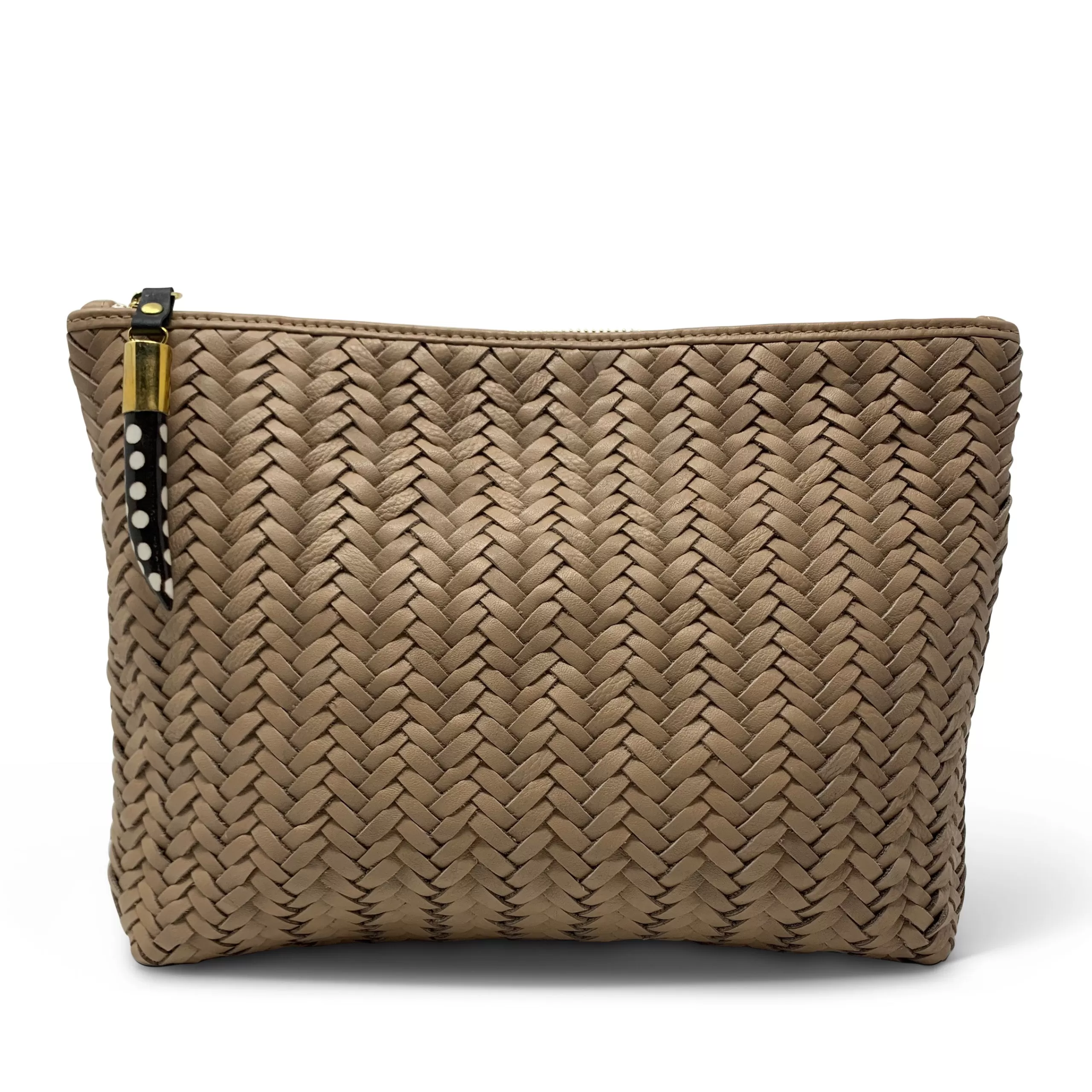 Kempton & Co Blush Basket Weave Medium Pouch | New Pouches & Clutches