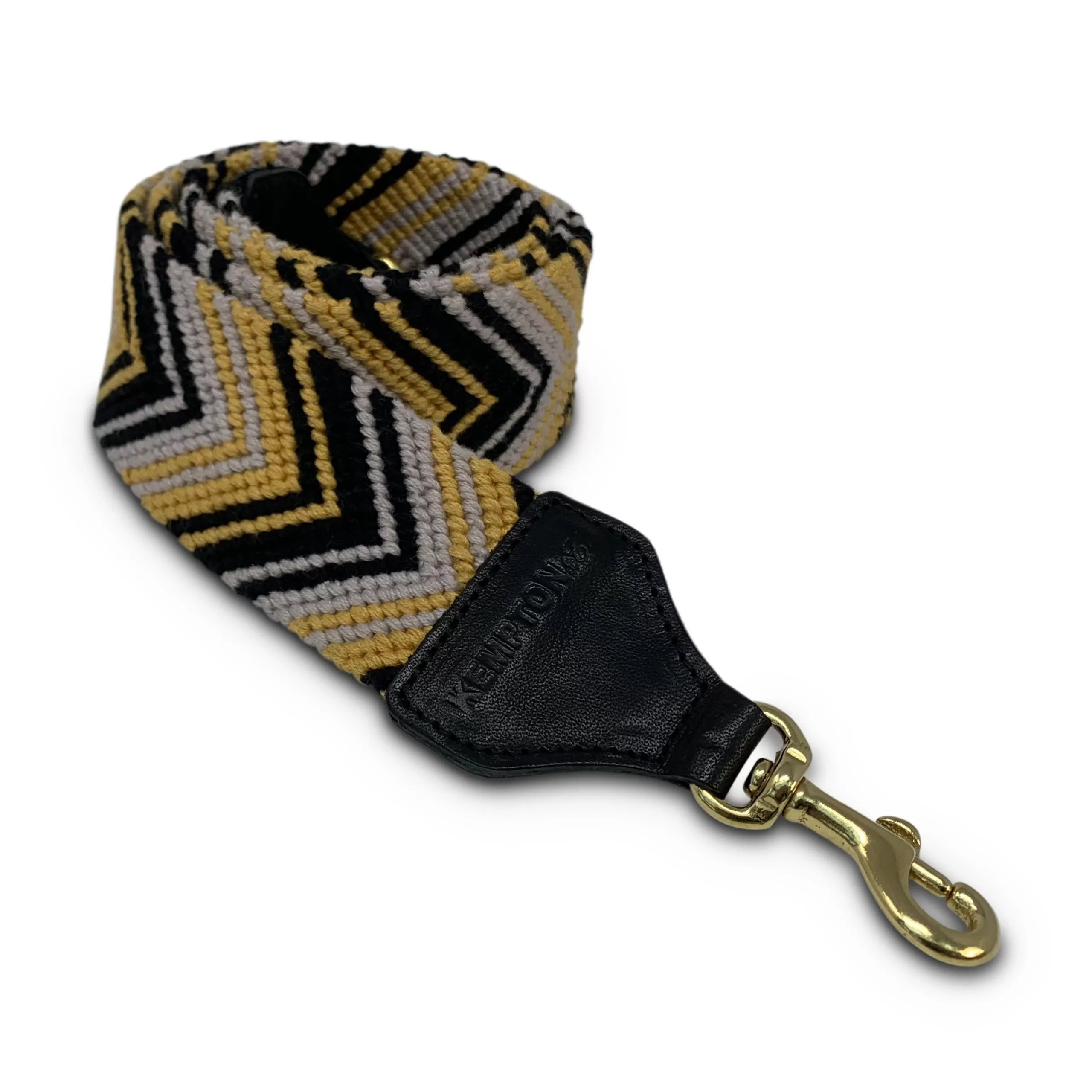 Kempton & Co Blush, Mustard, Black Combo Chevron Strap | Bag Straps