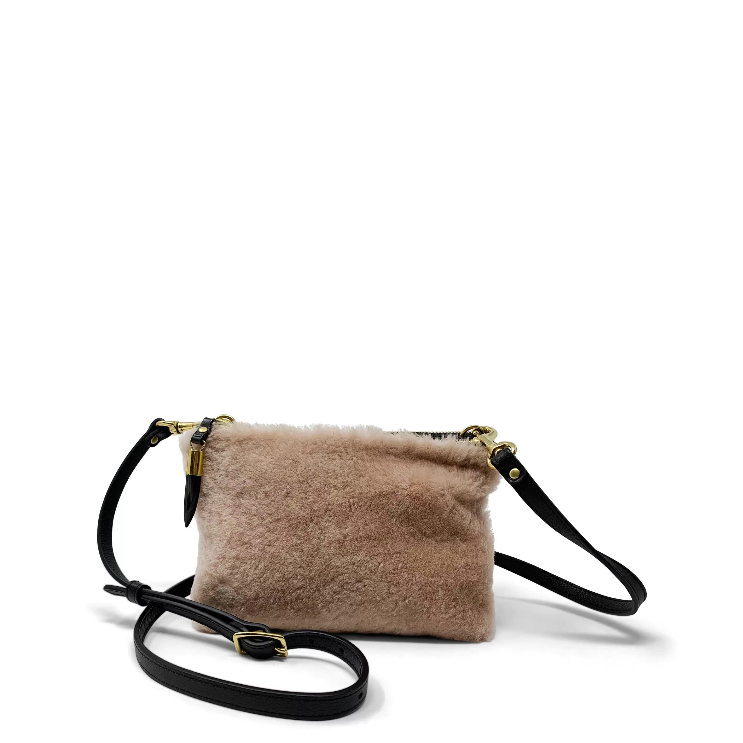 Kempton & Co Blush Shearling Black Peony Nottingham Crossbody | Crossbody