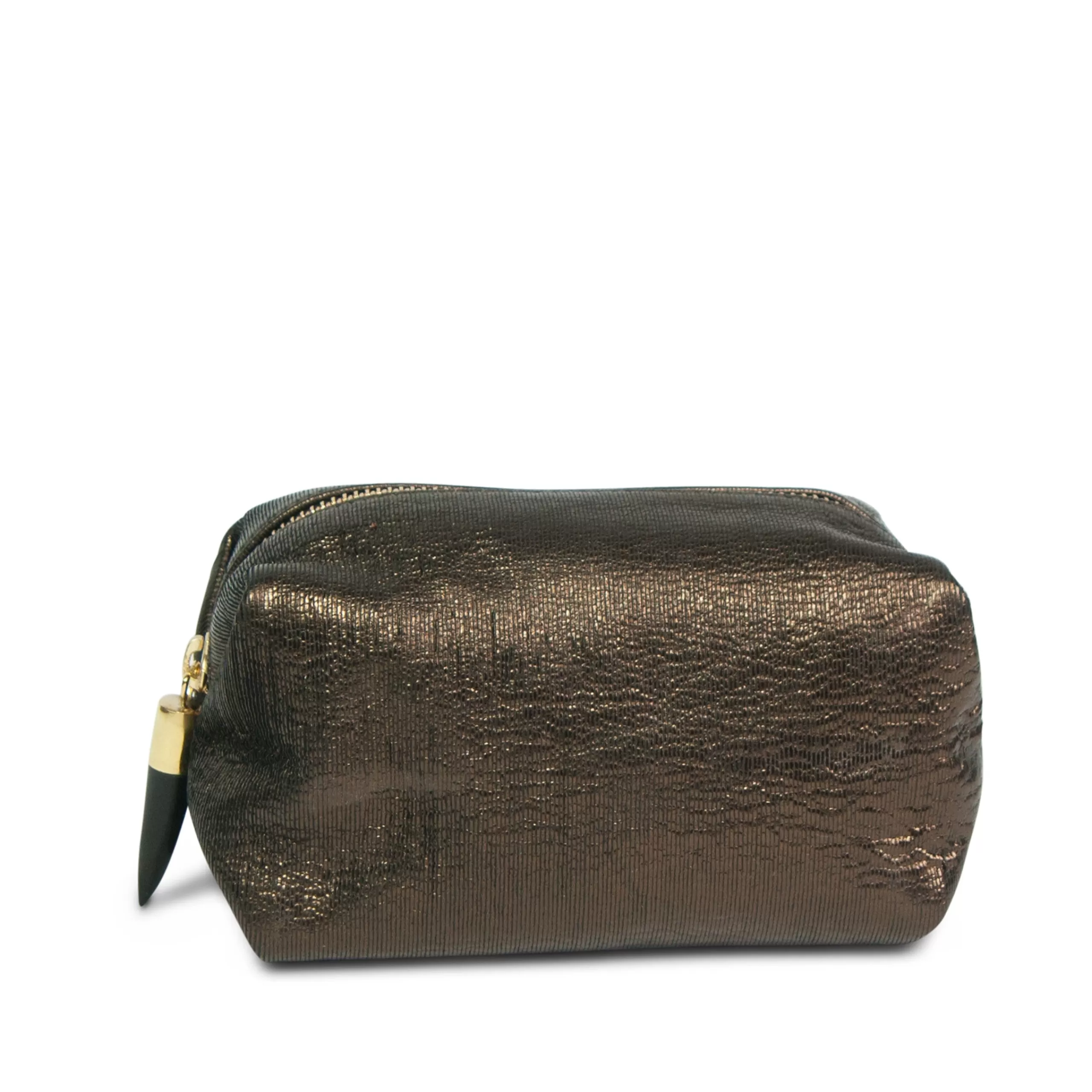 Kempton & Co Bronze Metallic Rain Cosmetic Case | Cosmetic Cases