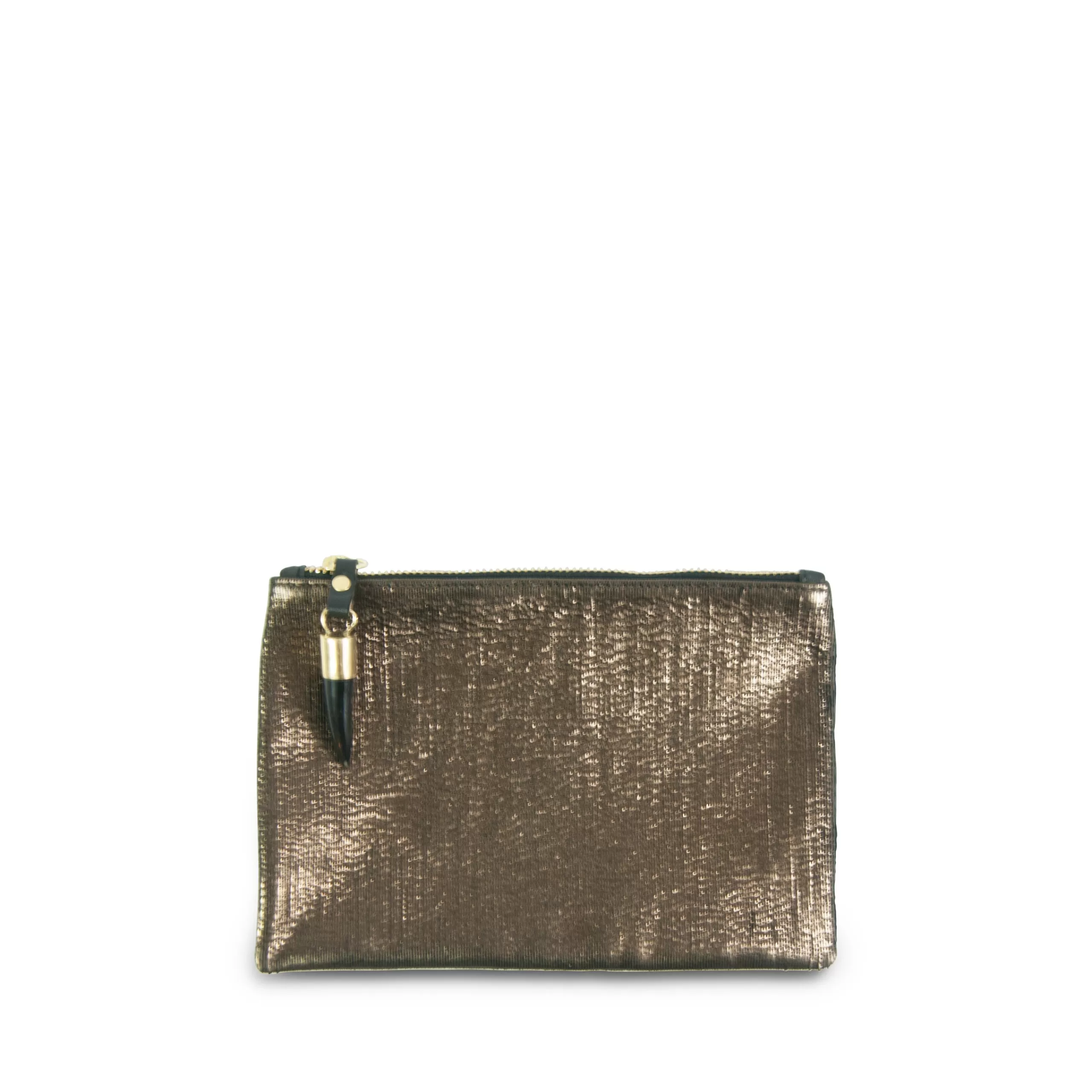 Kempton & Co Bronze Metallic Rain Small Pouch | Pouches & Clutches