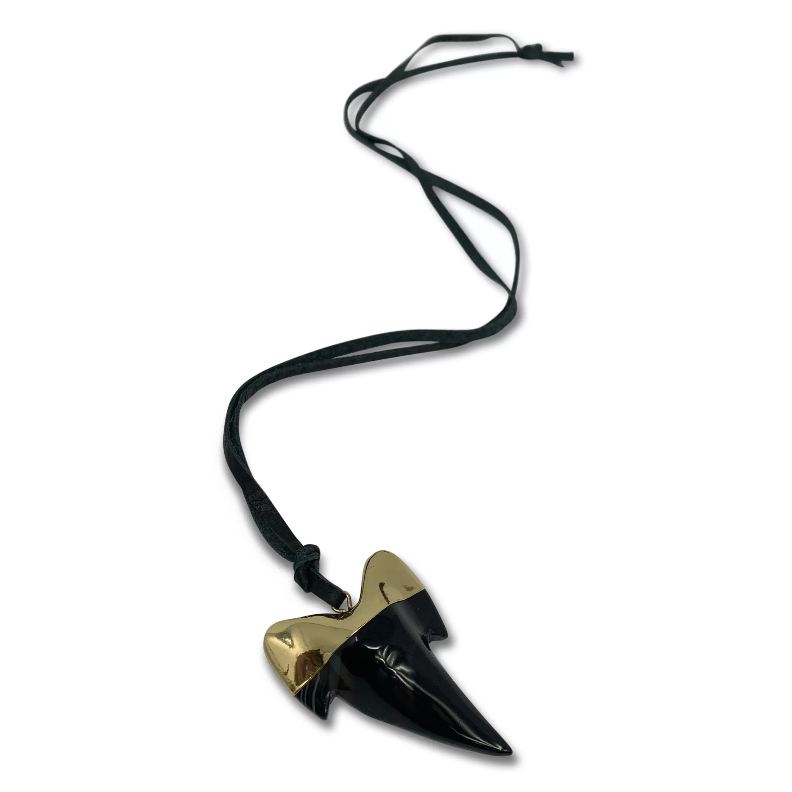 Kempton & Co Ceramic Shark Tooth Necklace - Black | Jewelry