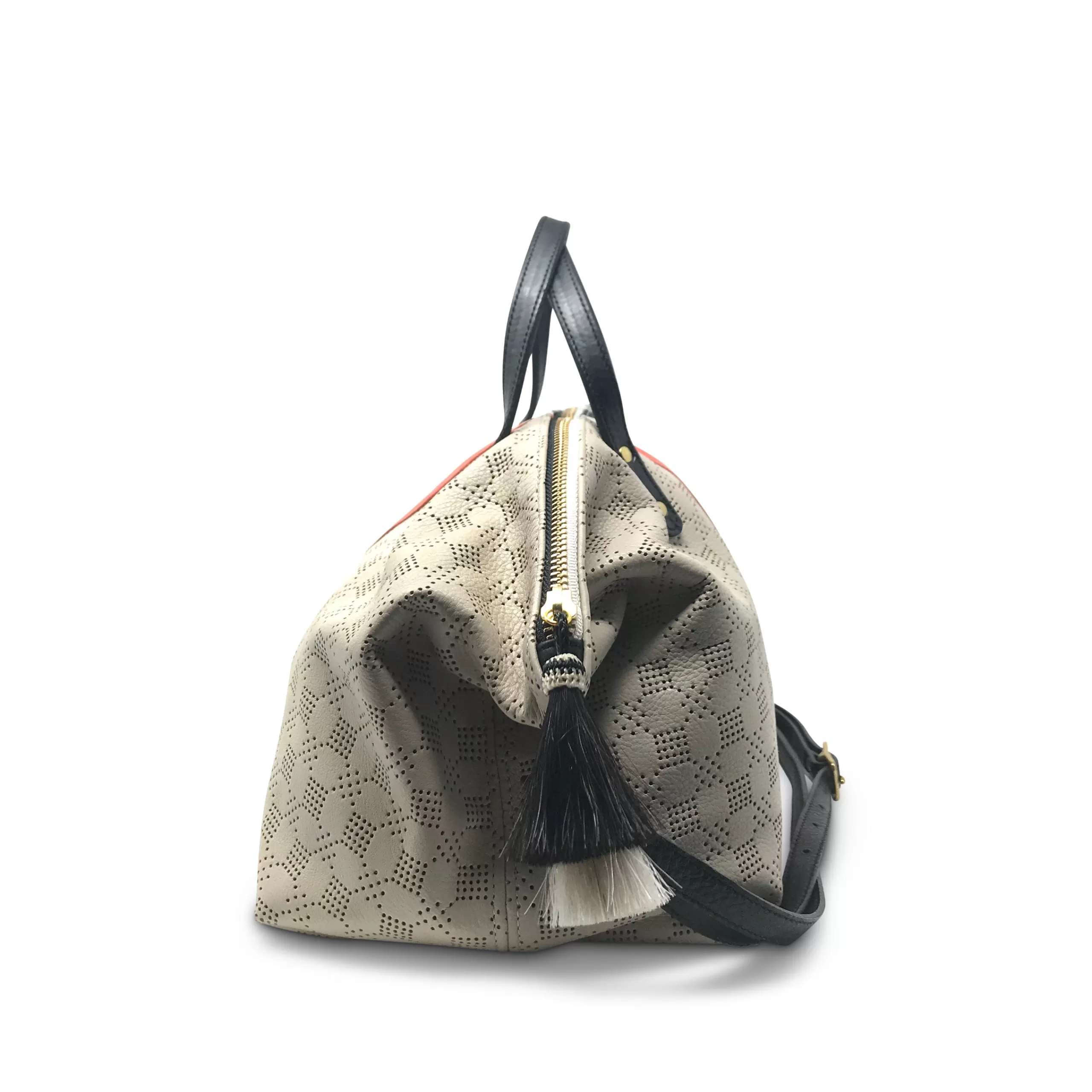 Kempton & Co Chalk Perforated Devon Holdall - Red White And Blue Stripes | Crossbody