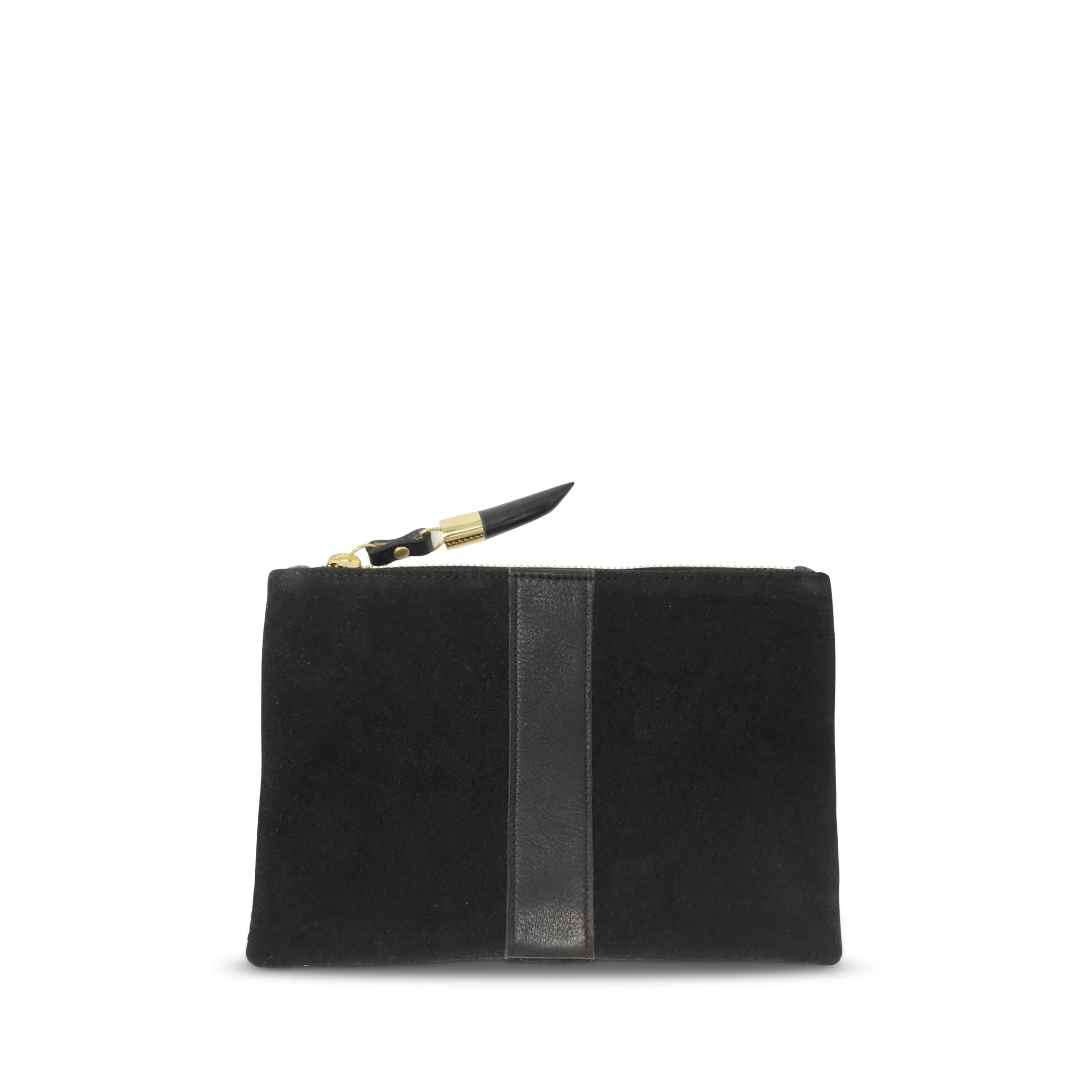 Kempton & Co Chocolate Suede Small Pouch | Pouches & Clutches