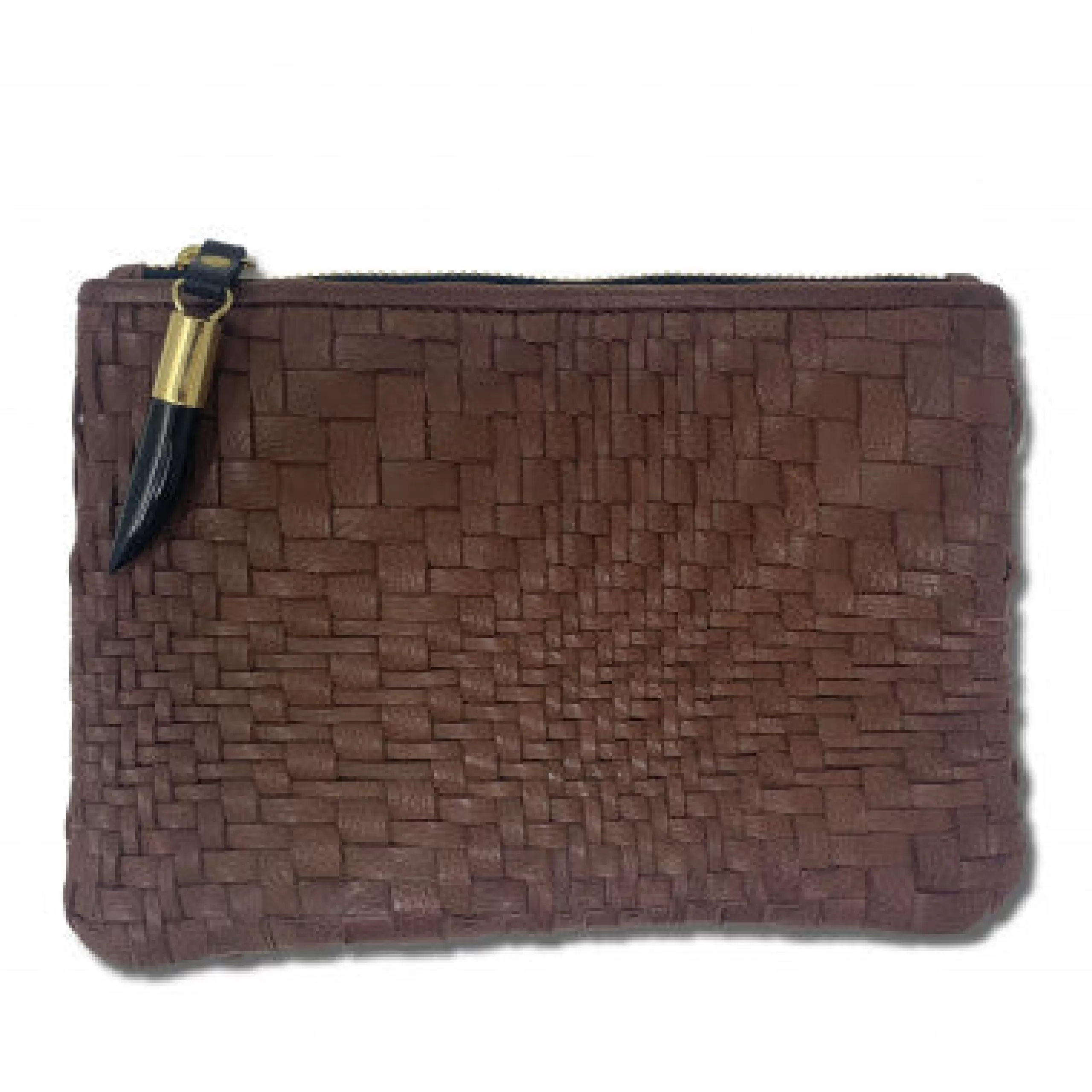 Kempton & Co Cocoa Weave Small Pouch | Pouches & Clutches