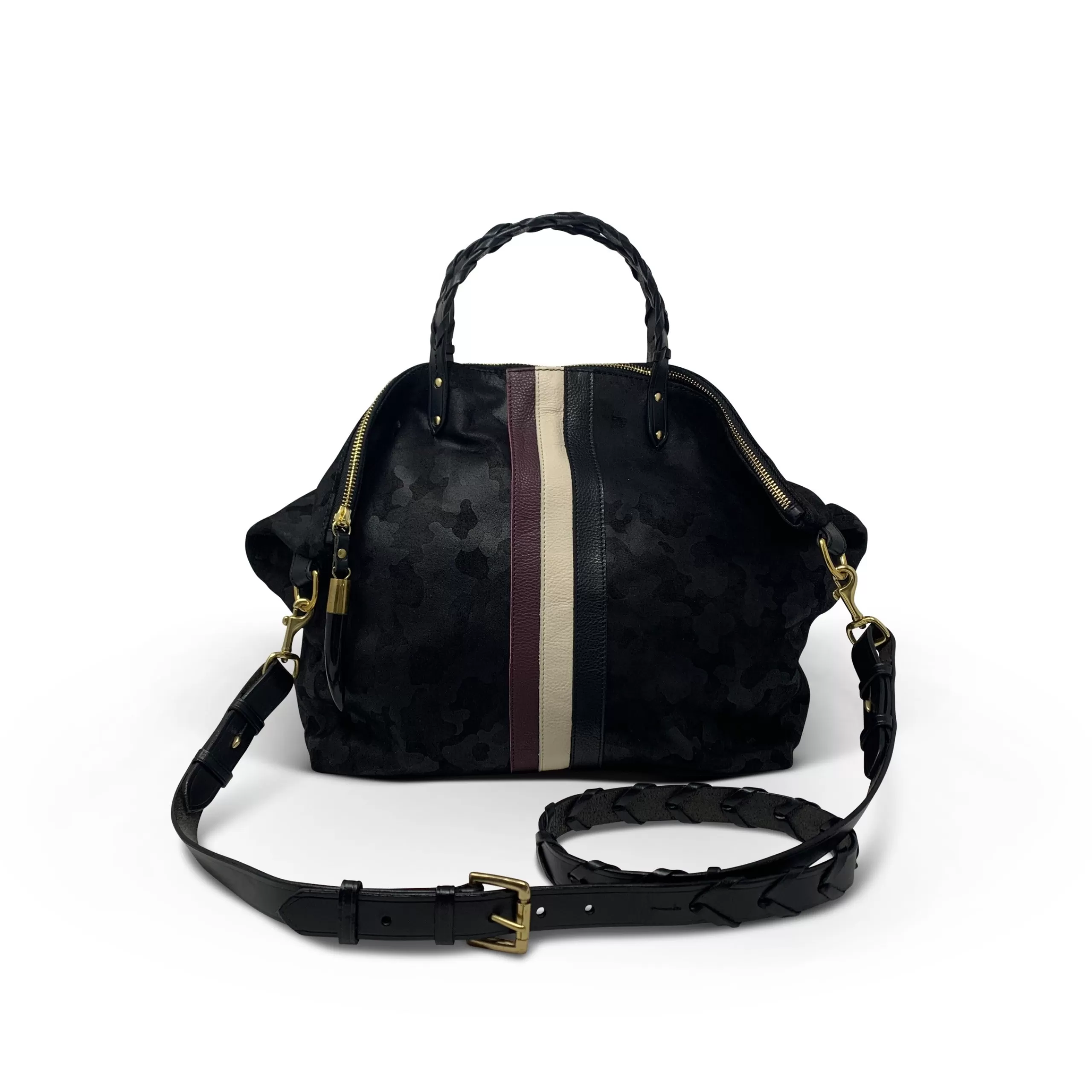 Kempton & Co Dylan Holdall Black Camo Suede | Crossbody