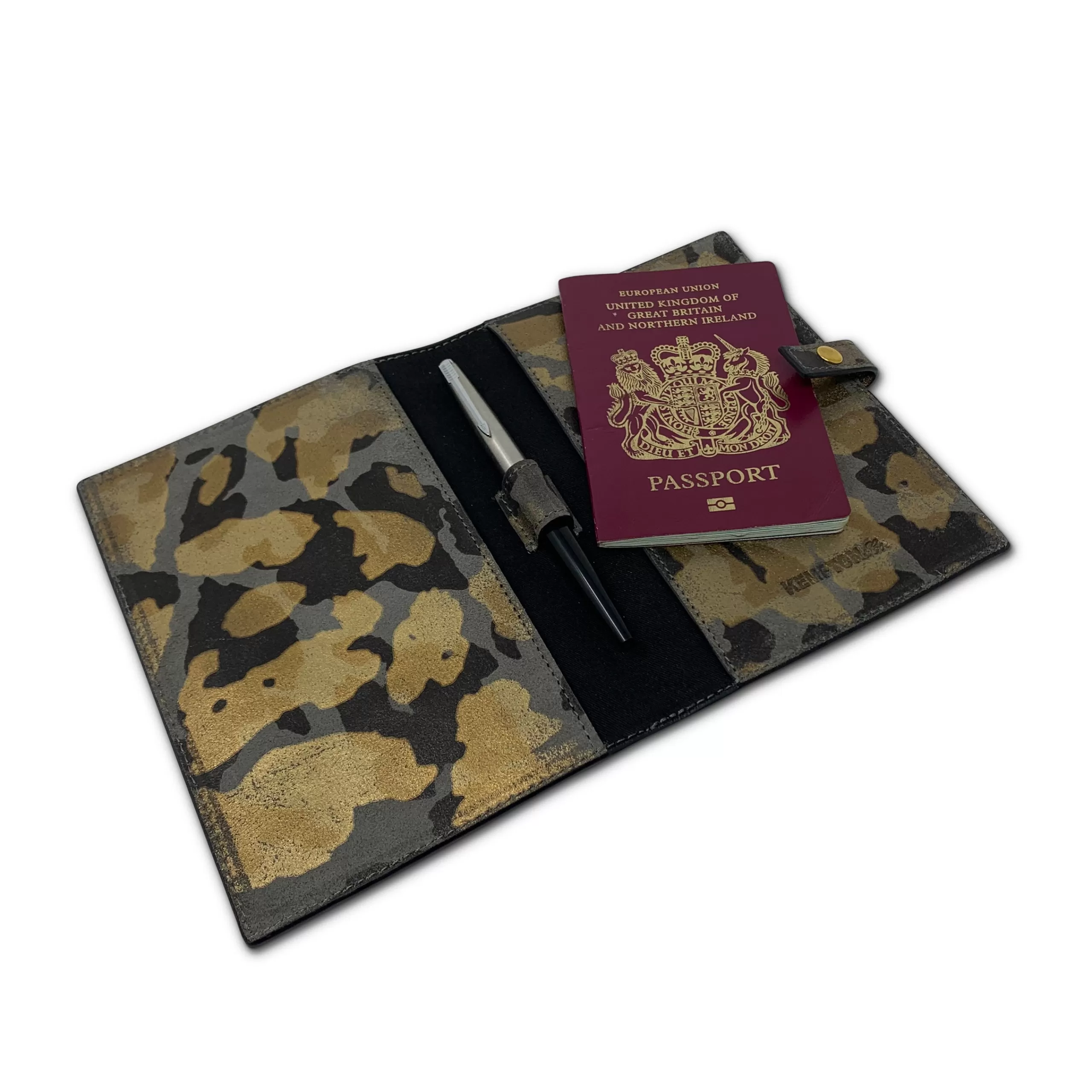 Kempton & Co Freddie Pouchette - Charcoal Gold Camo | Pouches & Clutches