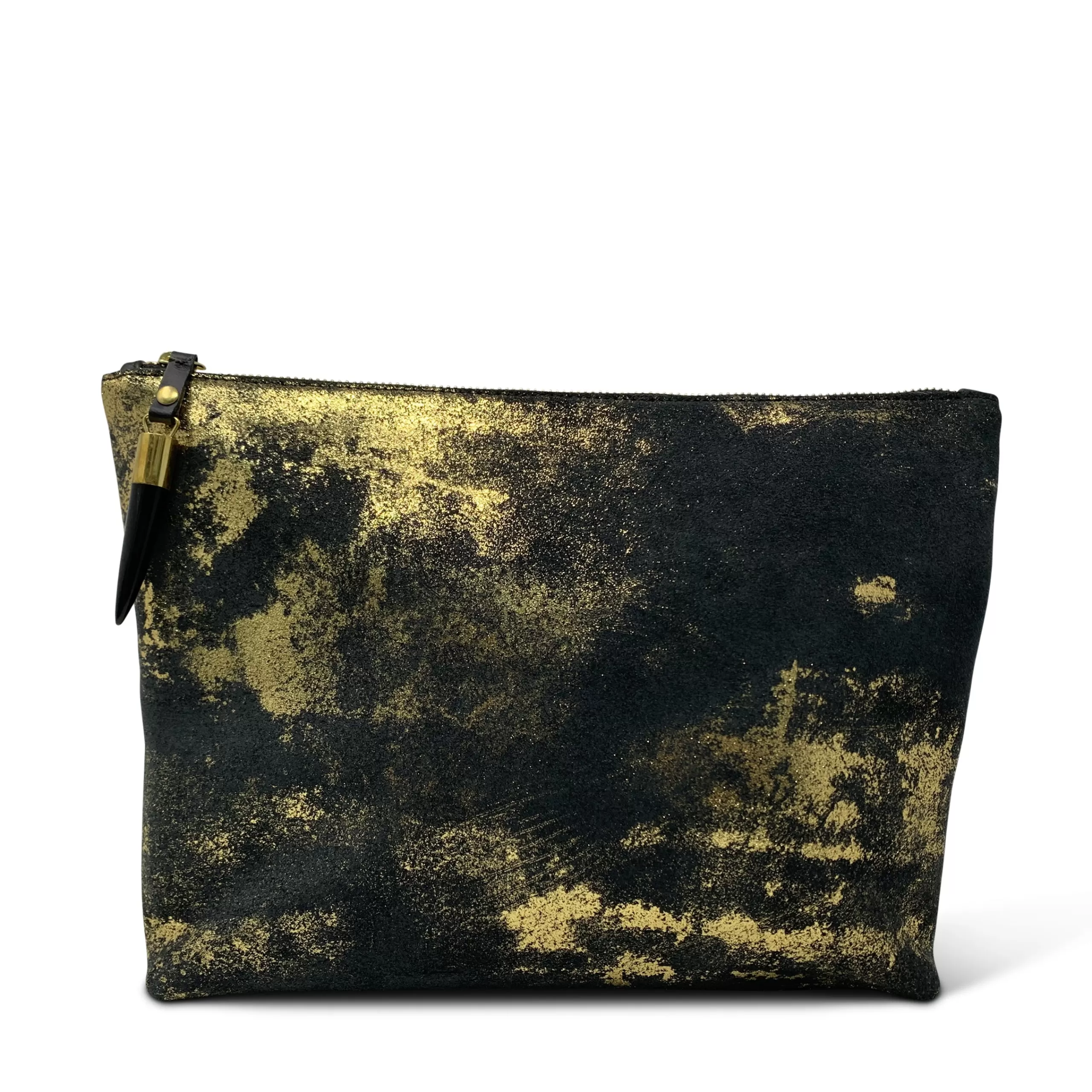 Kempton & Co Gold Splatter Medium Pouch | Canvas Pouches