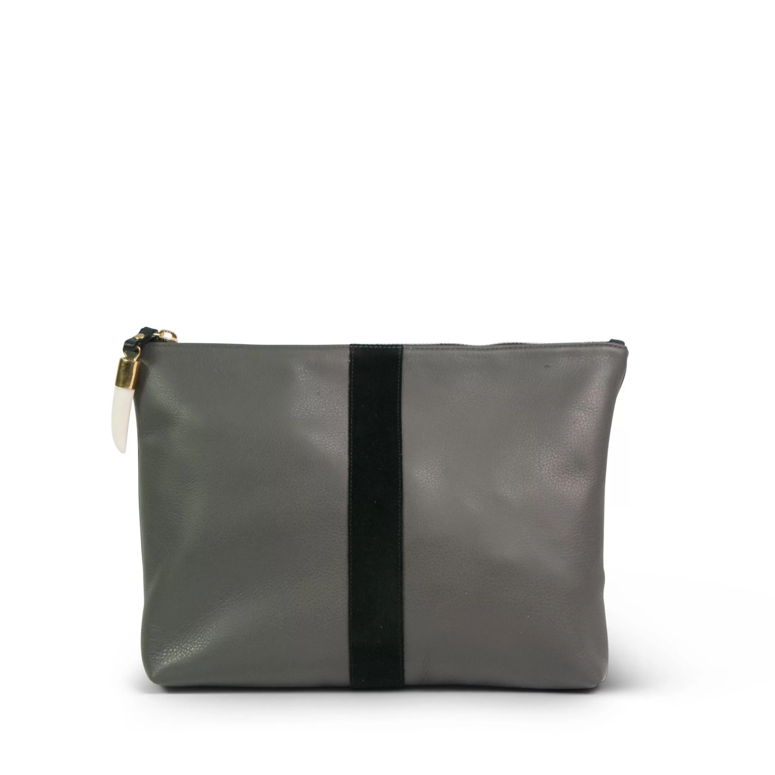 Kempton & Co Granite And Black Medium Pouch | Pouches & Clutches