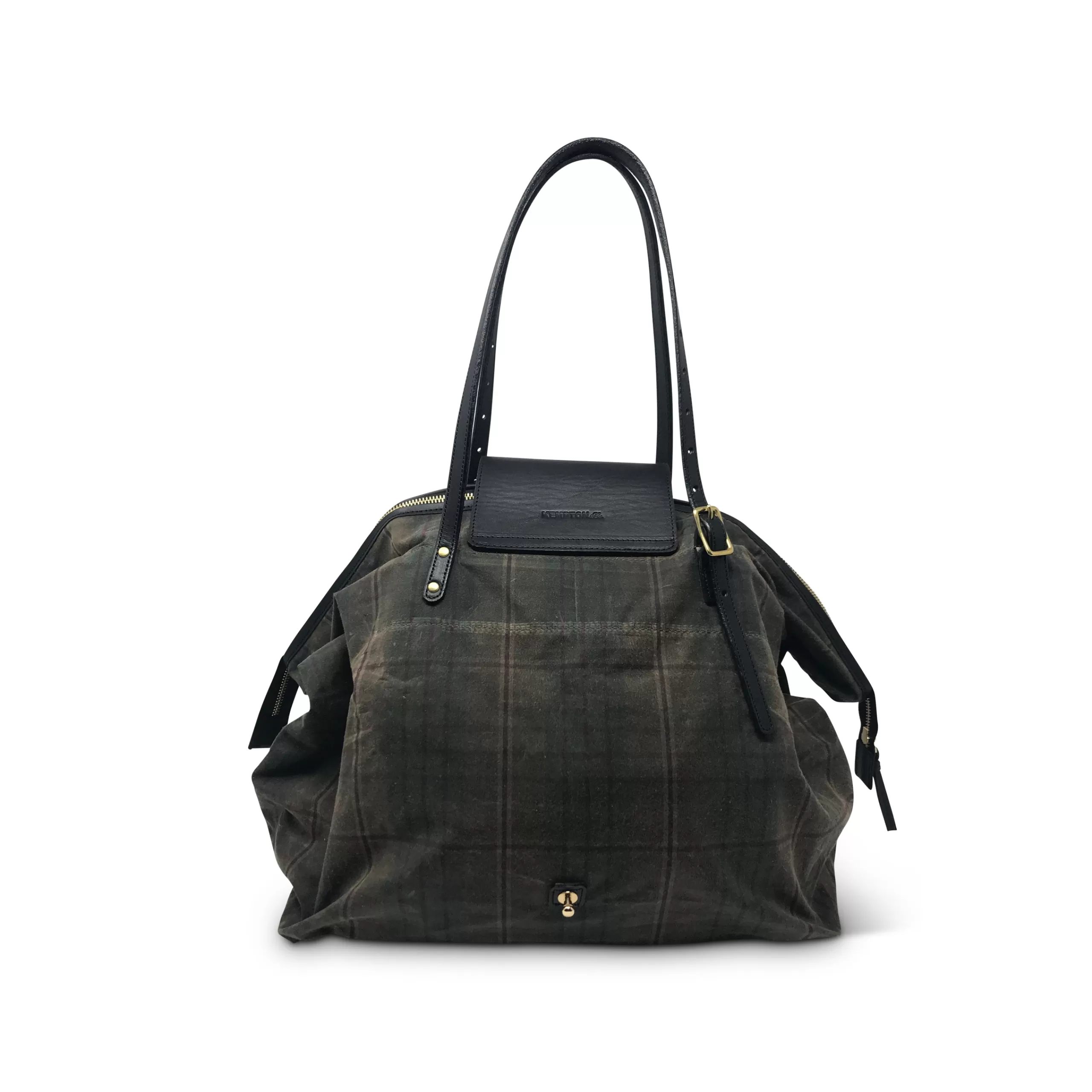 Kempton & Co Henley Fold Up Bag - Plaid | Large Bags