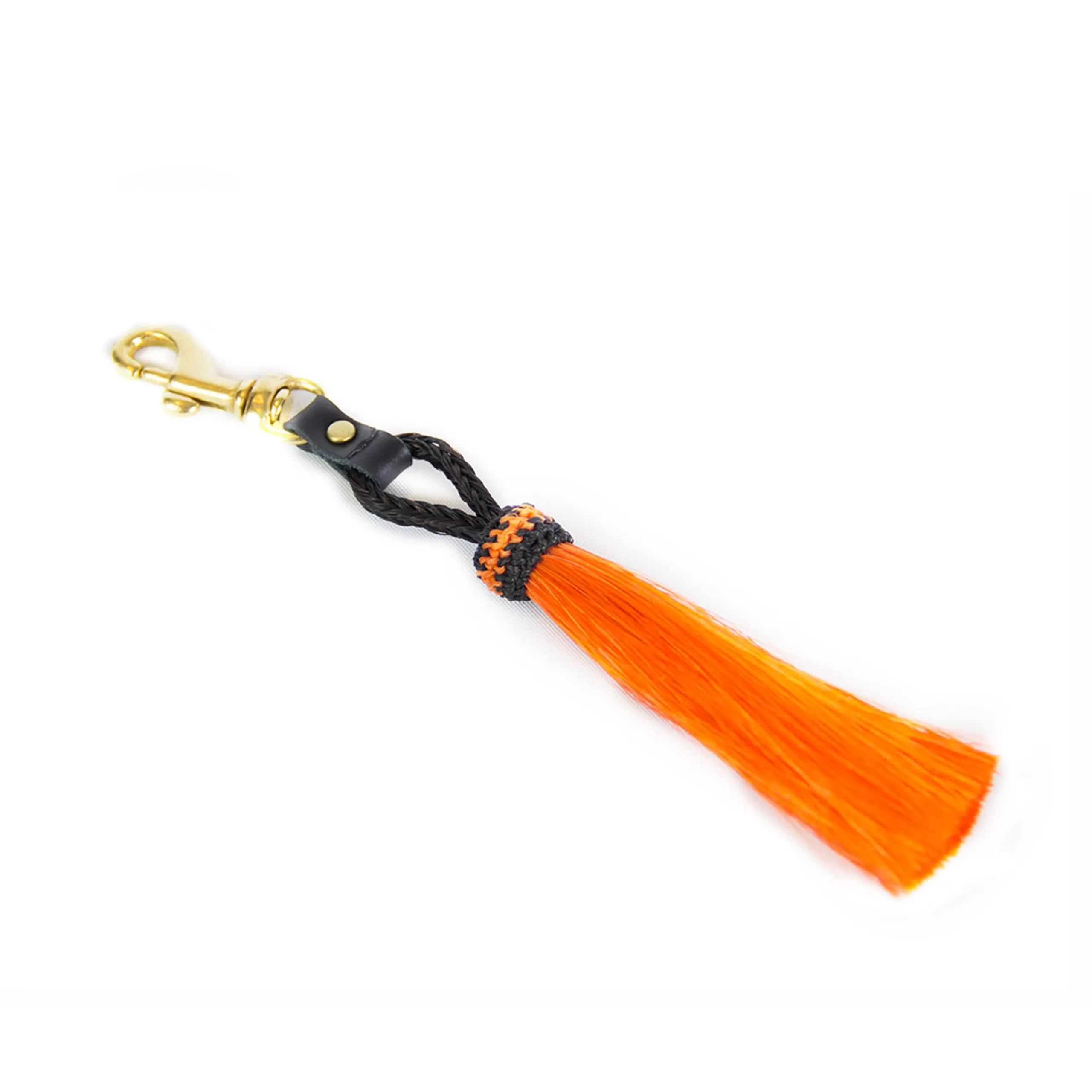 Kempton & Co Horse Hair Tassel Clip - Orange | Bag Tassels & Toggles