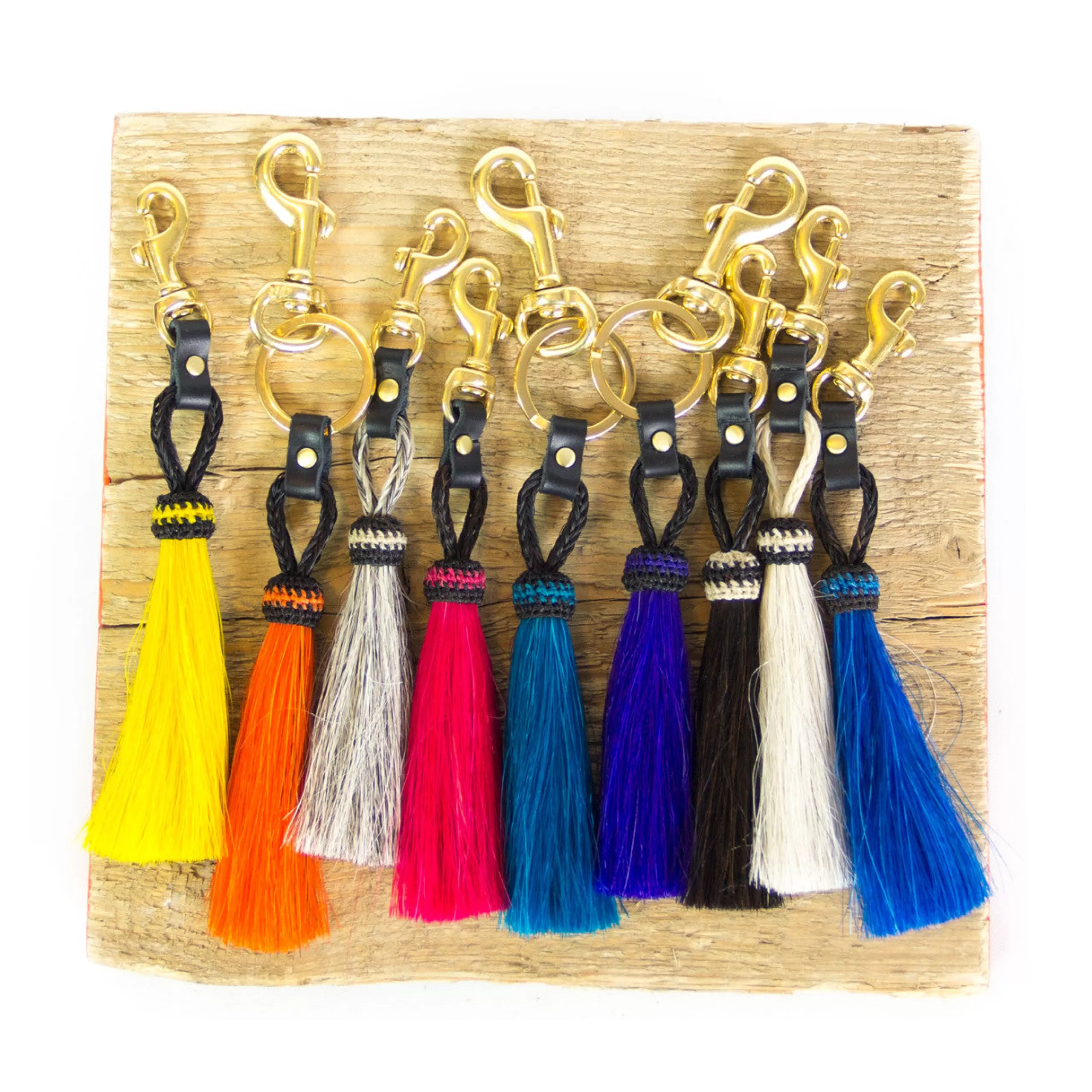 Kempton & Co Horse Hair Tassel Clip - Orange | Bag Tassels & Toggles