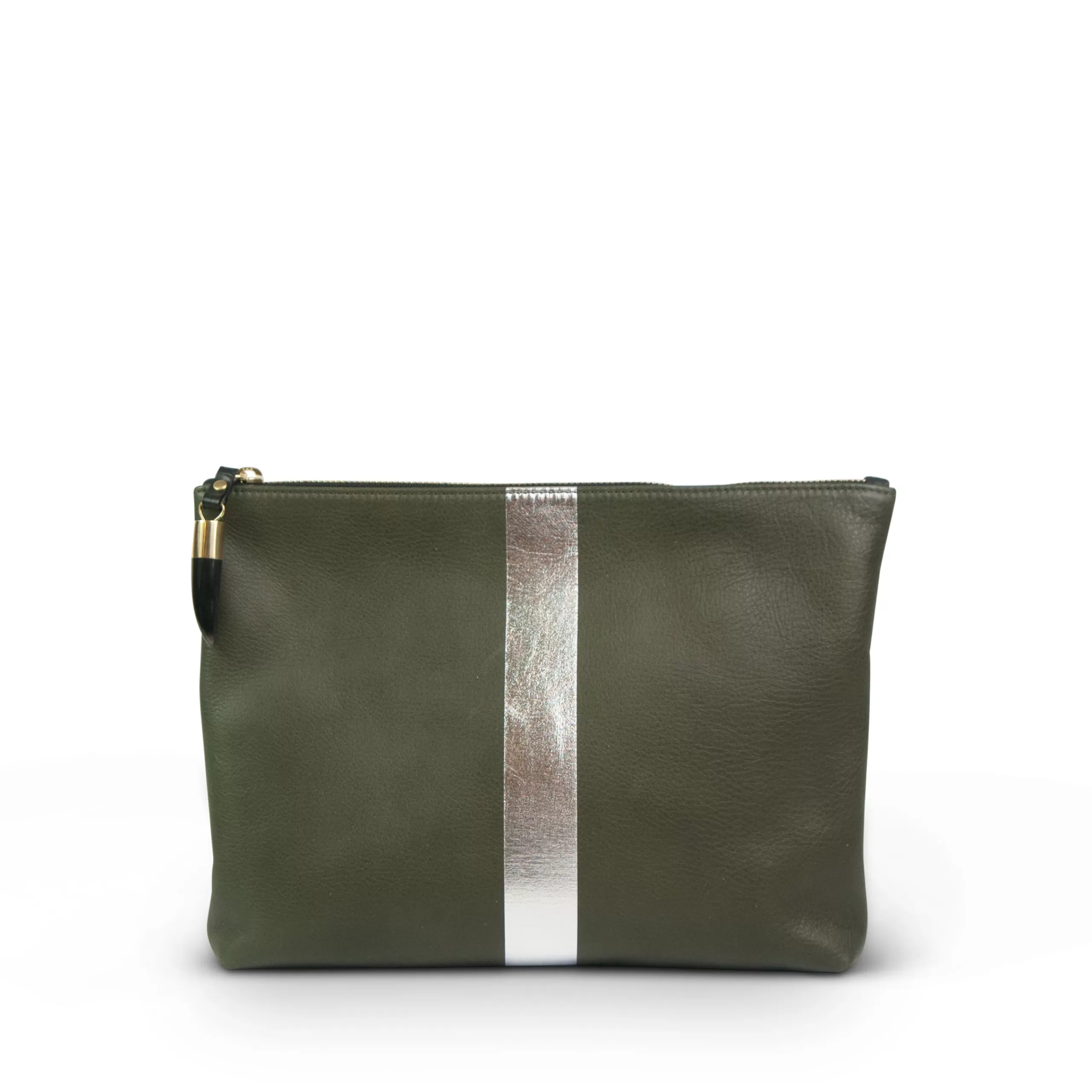 Kempton & Co . Olive/Silver Medium Pouch | Canvas Pouches