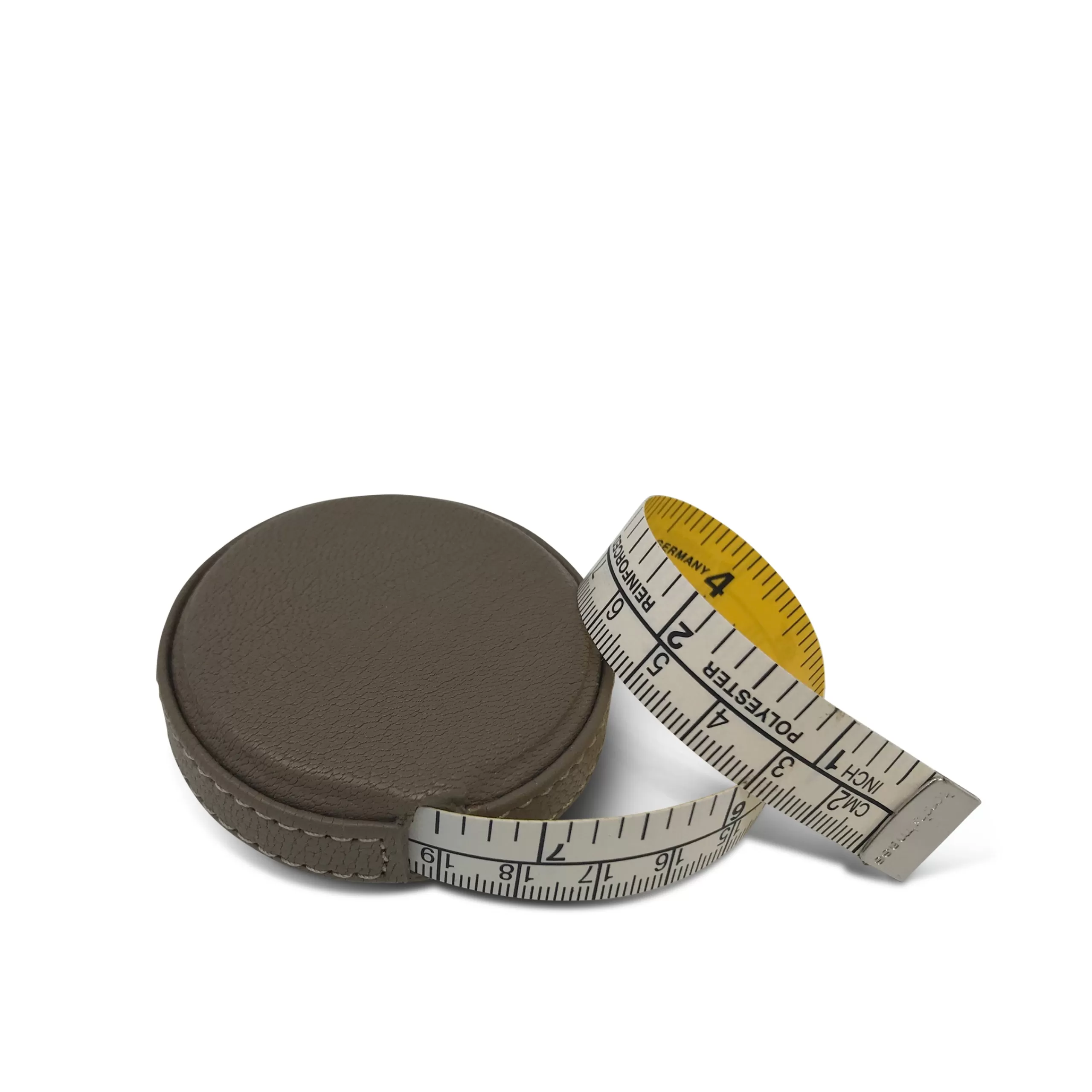 Kempton & Co Leather Tape Measure - Taupe | Small Leather Goods