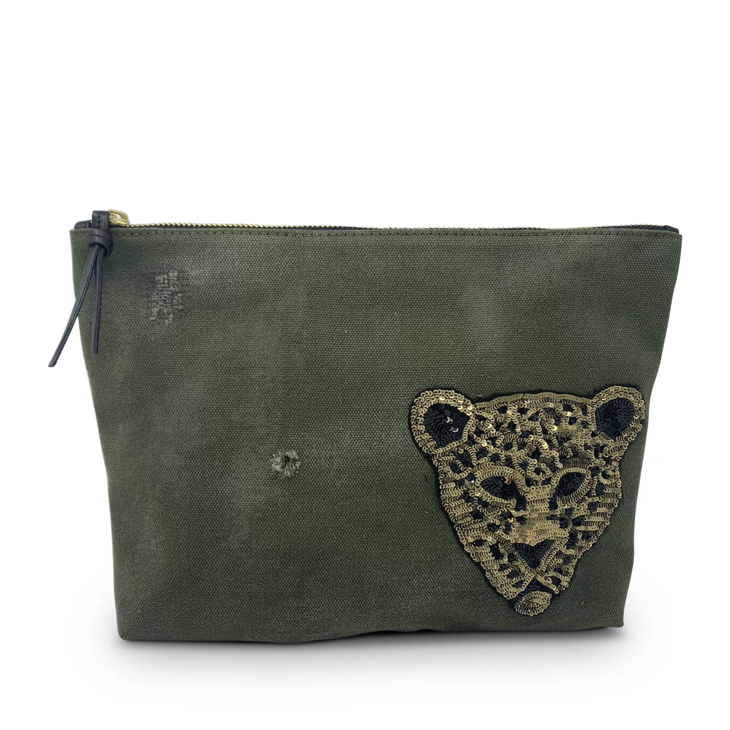 Kempton & Co Leopard Patch Army Pouch | Pouches & Clutches