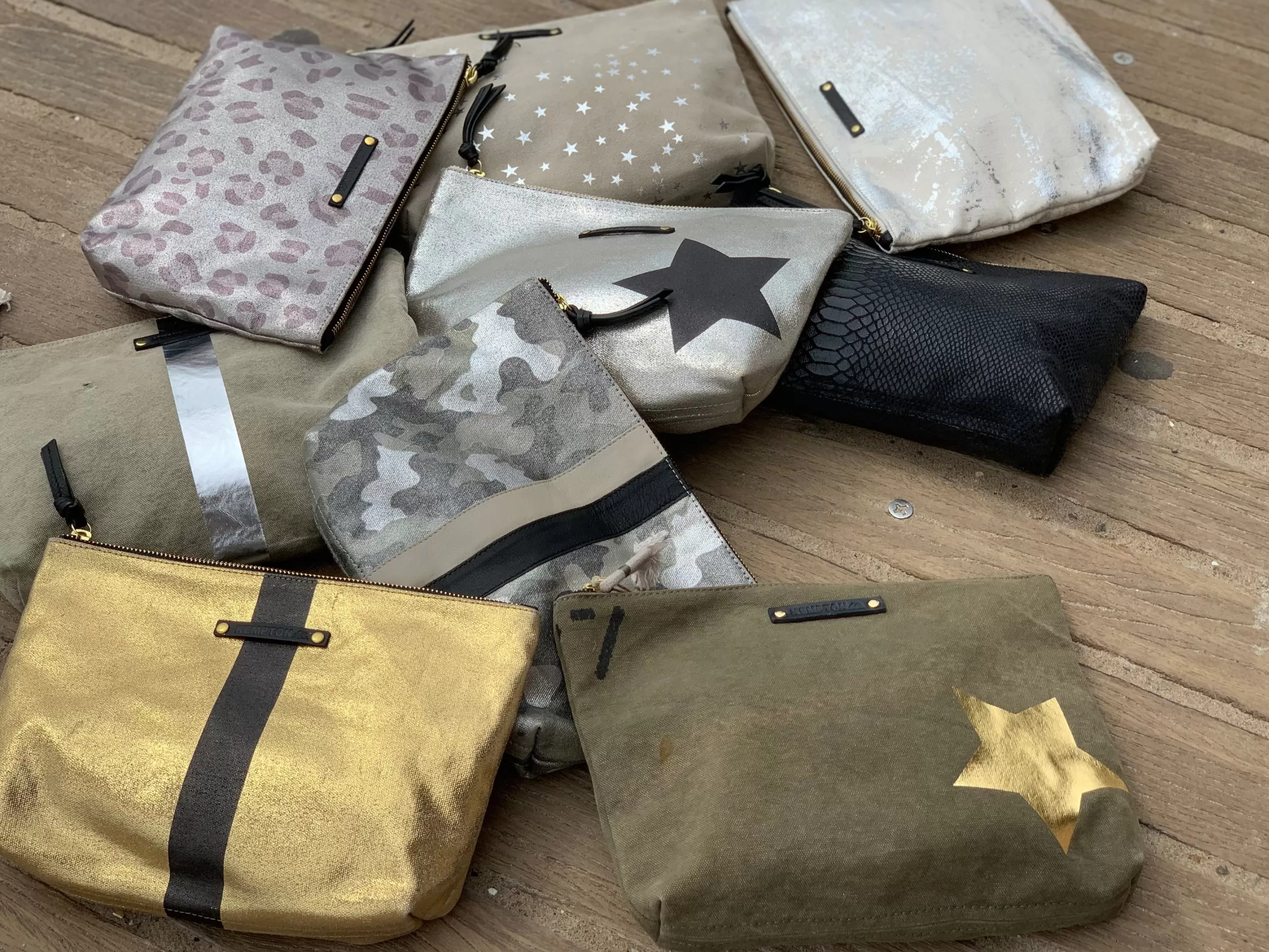 Kempton & Co Metallic Camo Canvas Pouch | Diaper Bags