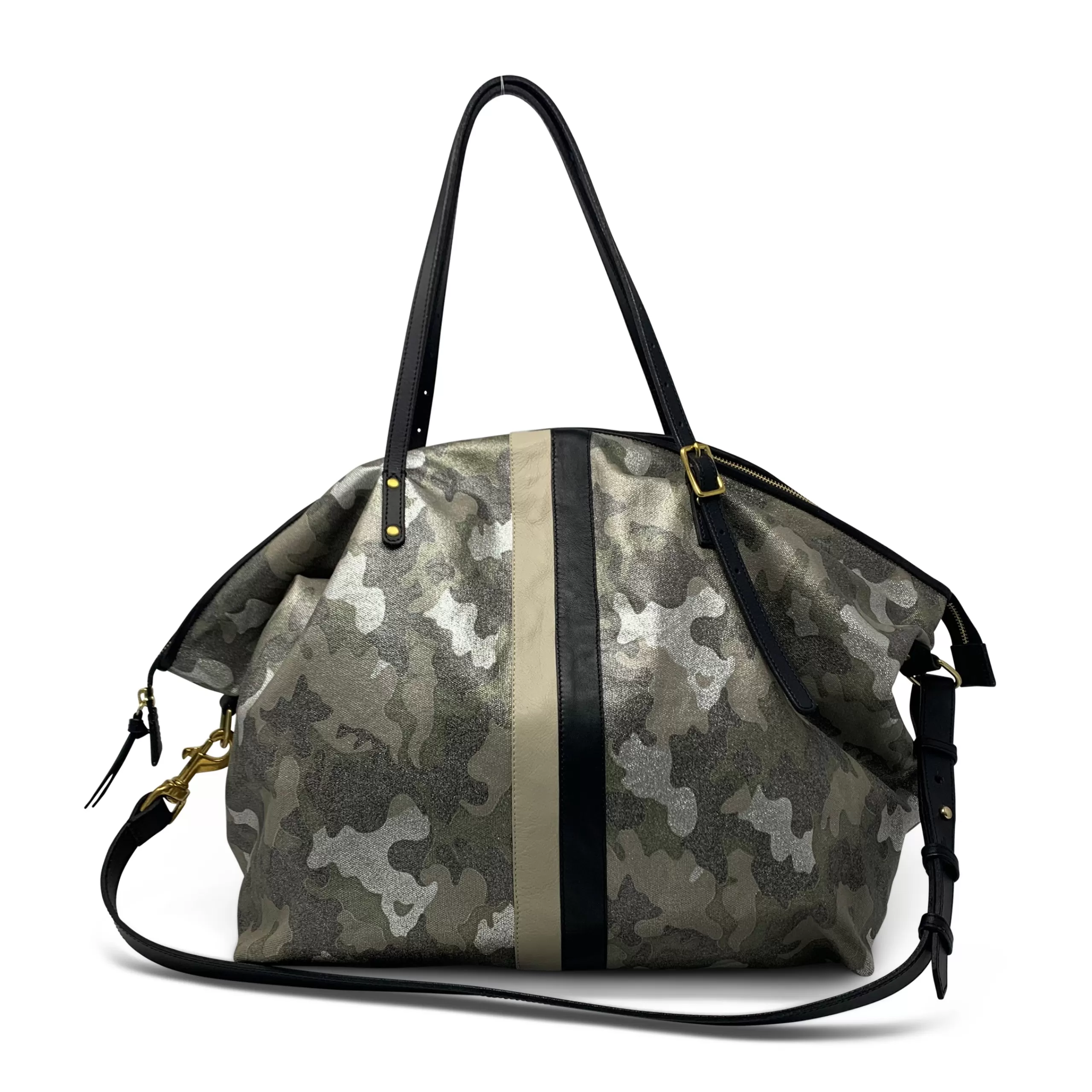 Kempton & Co Metallic Camo Large Canvas Crossbody | Travel Bags