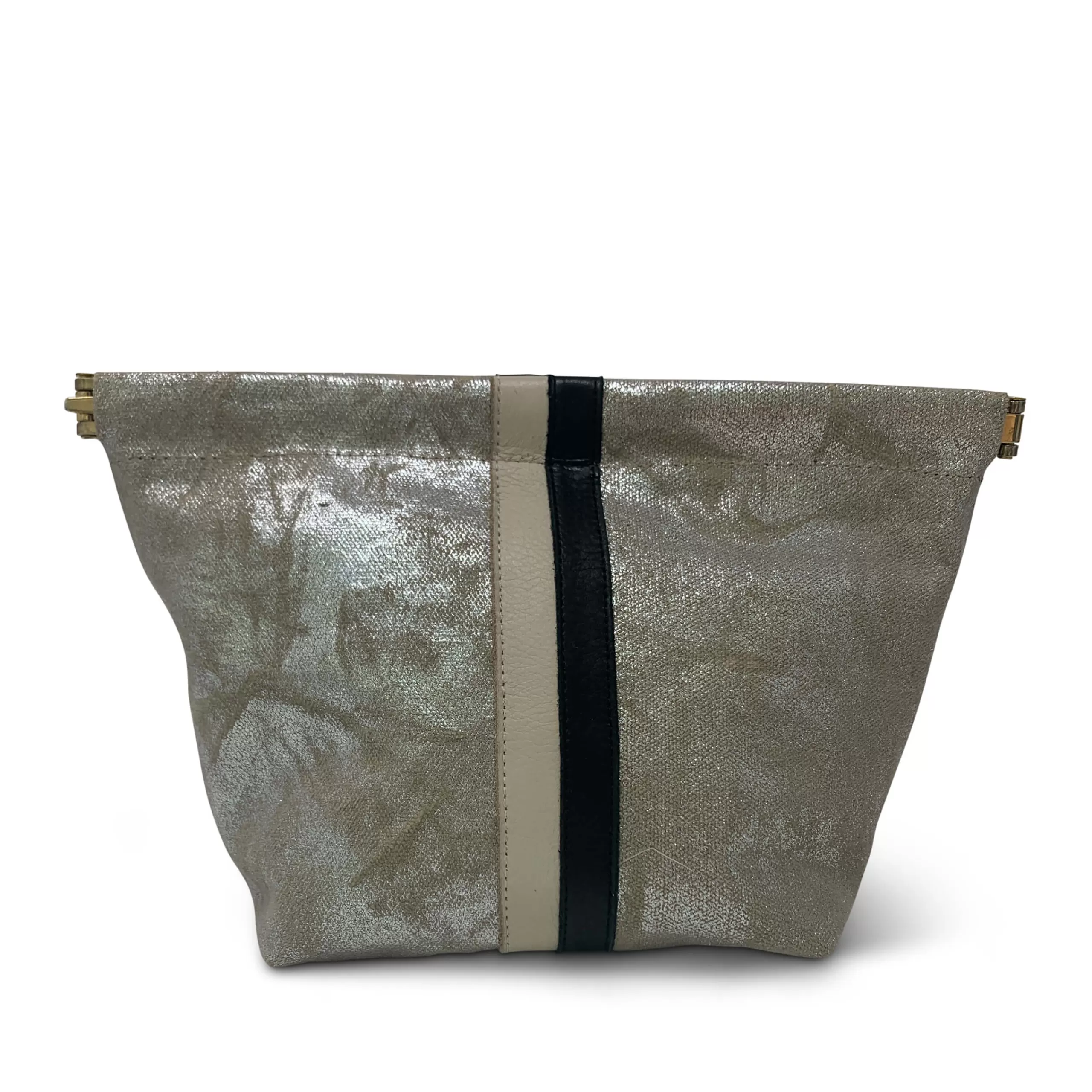 Kempton & Co Metallic Canvas Snap Make Up Pouch | Diaper Bags