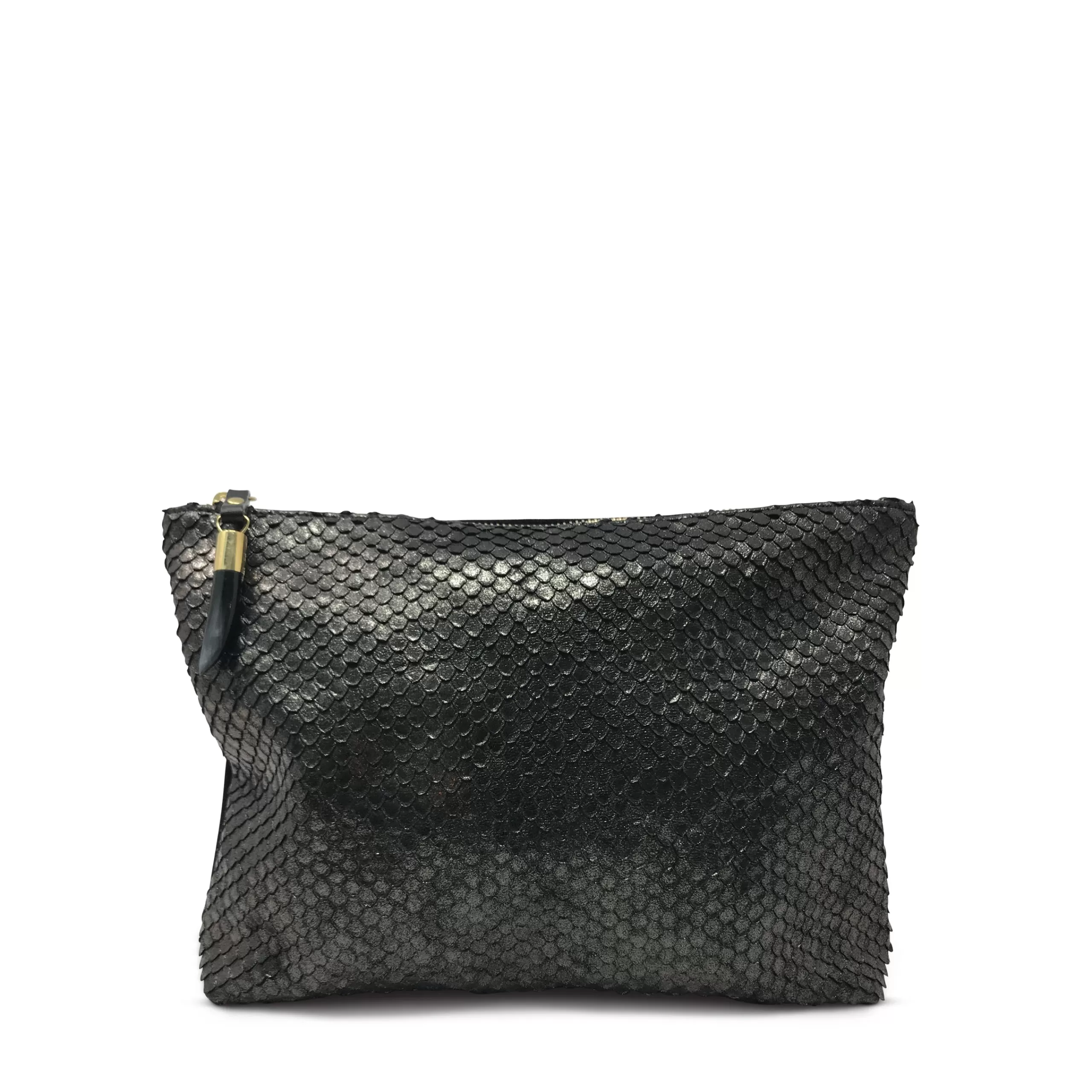 Kempton & Co Metallic Cobra Bronze Medium Pouch | Canvas Pouches