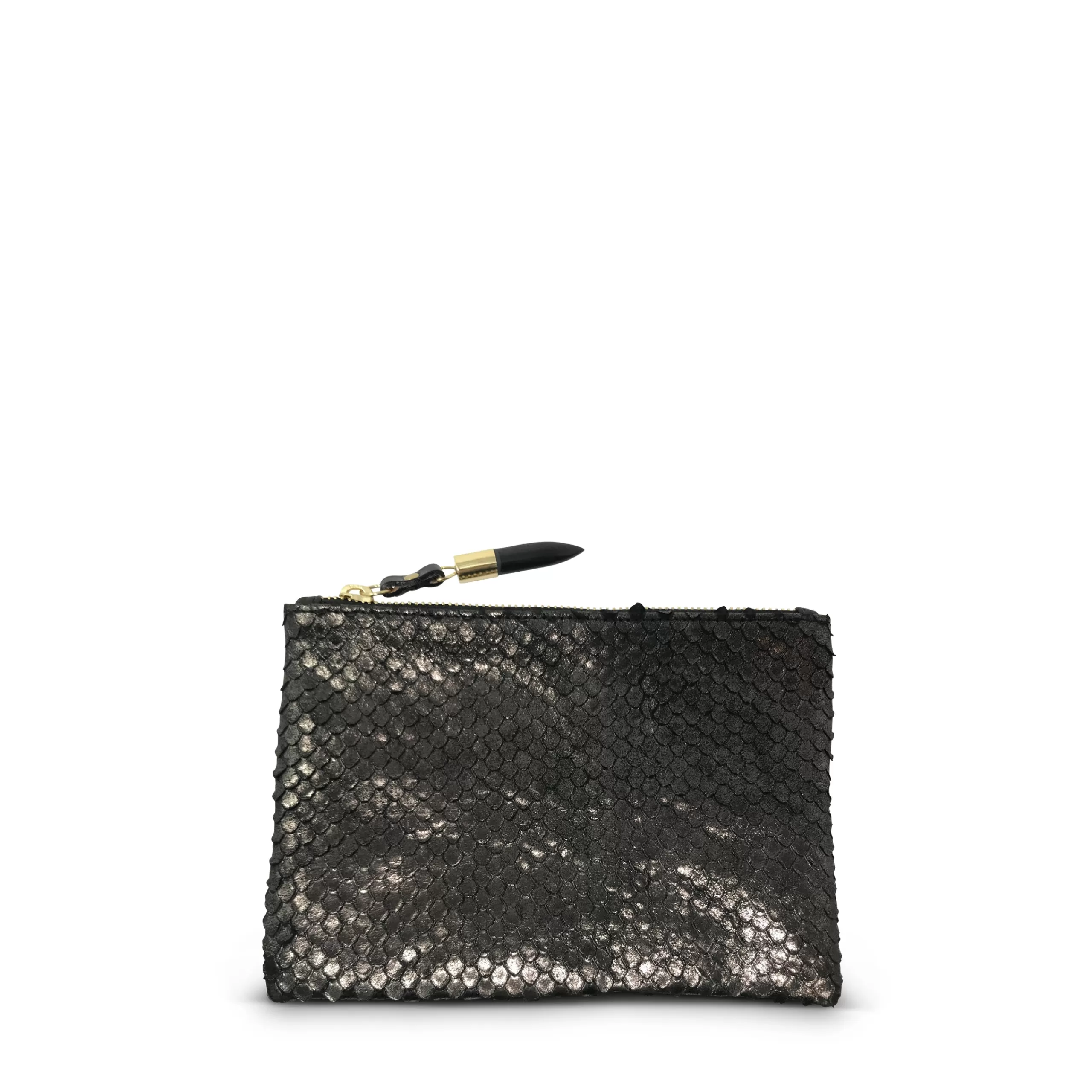 Kempton & Co Metallic Cobra Bronze Small Pouch | Pouches & Clutches