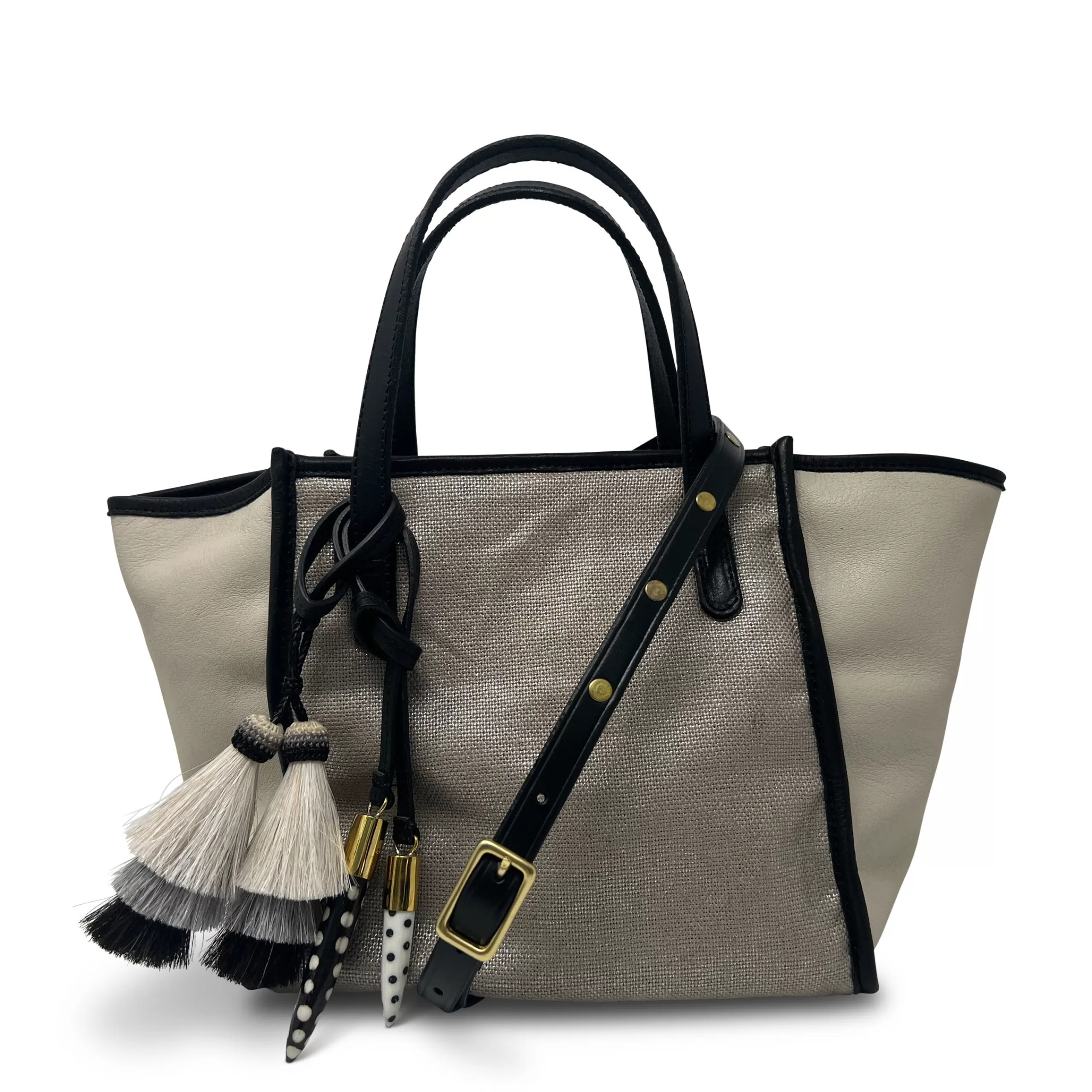 Kempton & Co Metallic Linen Mini Tote | Crossbody