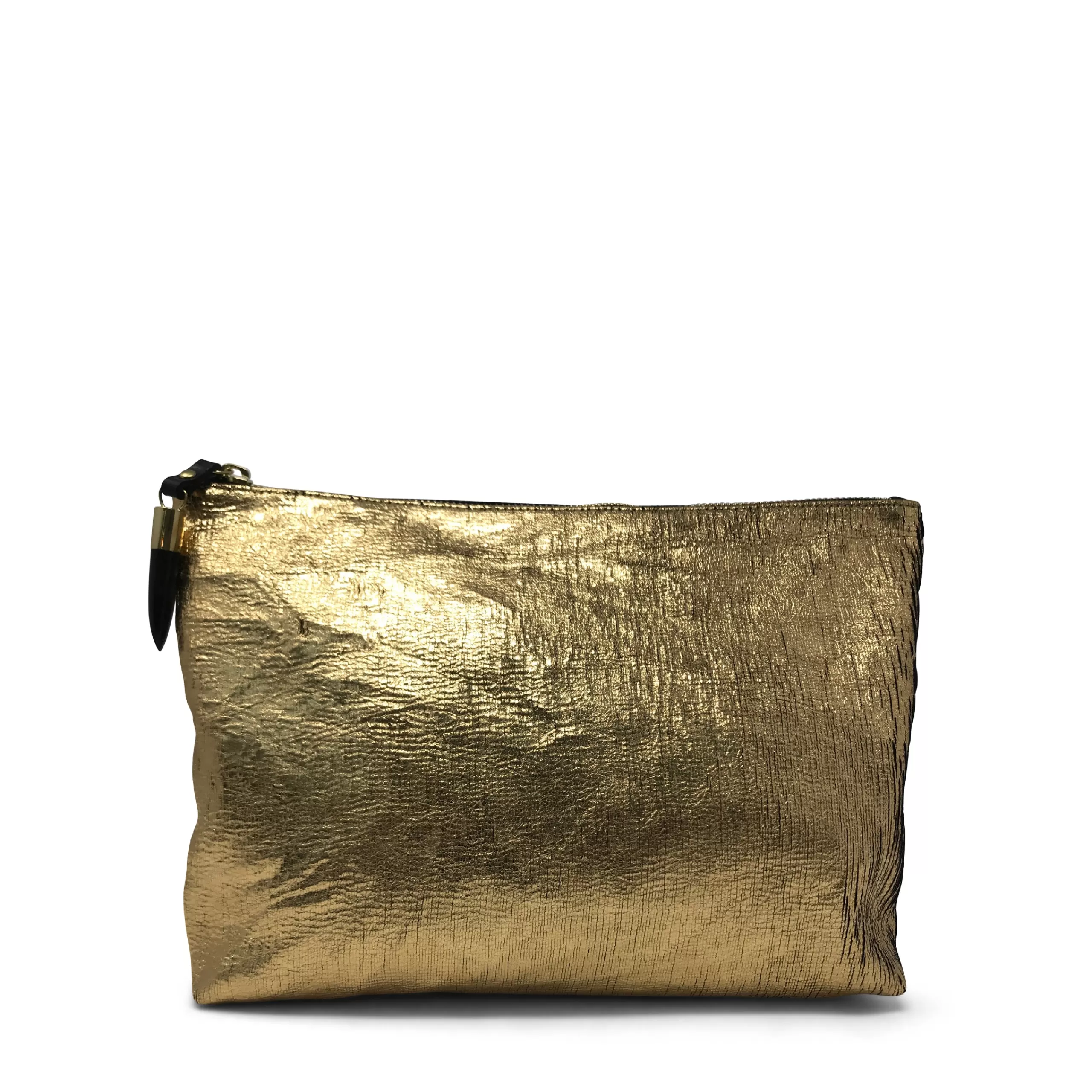 Kempton & Co Metallic Rain Gold Medium Pouch | Pouches & Clutches