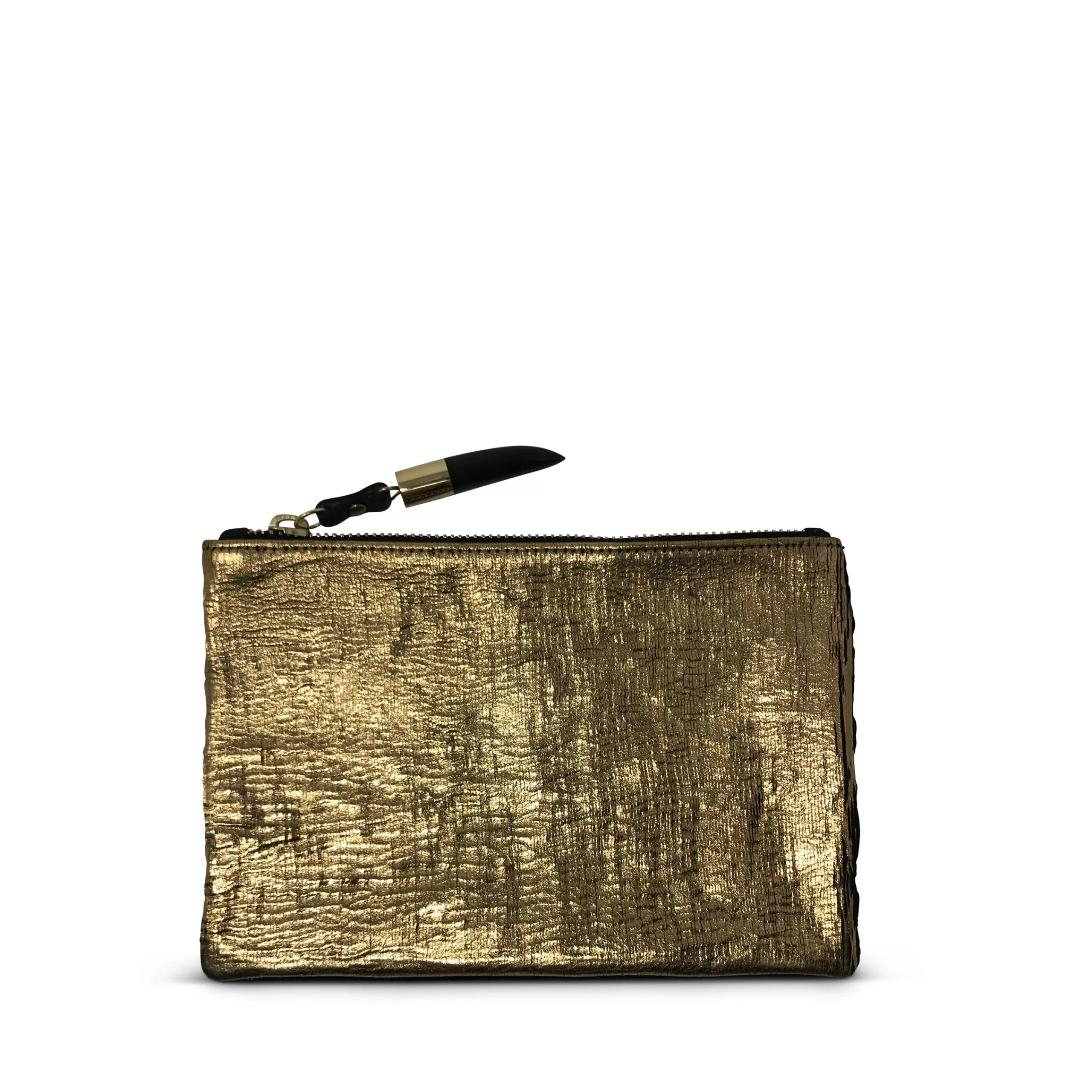 Kempton & Co Metallic Rain Gold Small Pouch | Pouches & Clutches