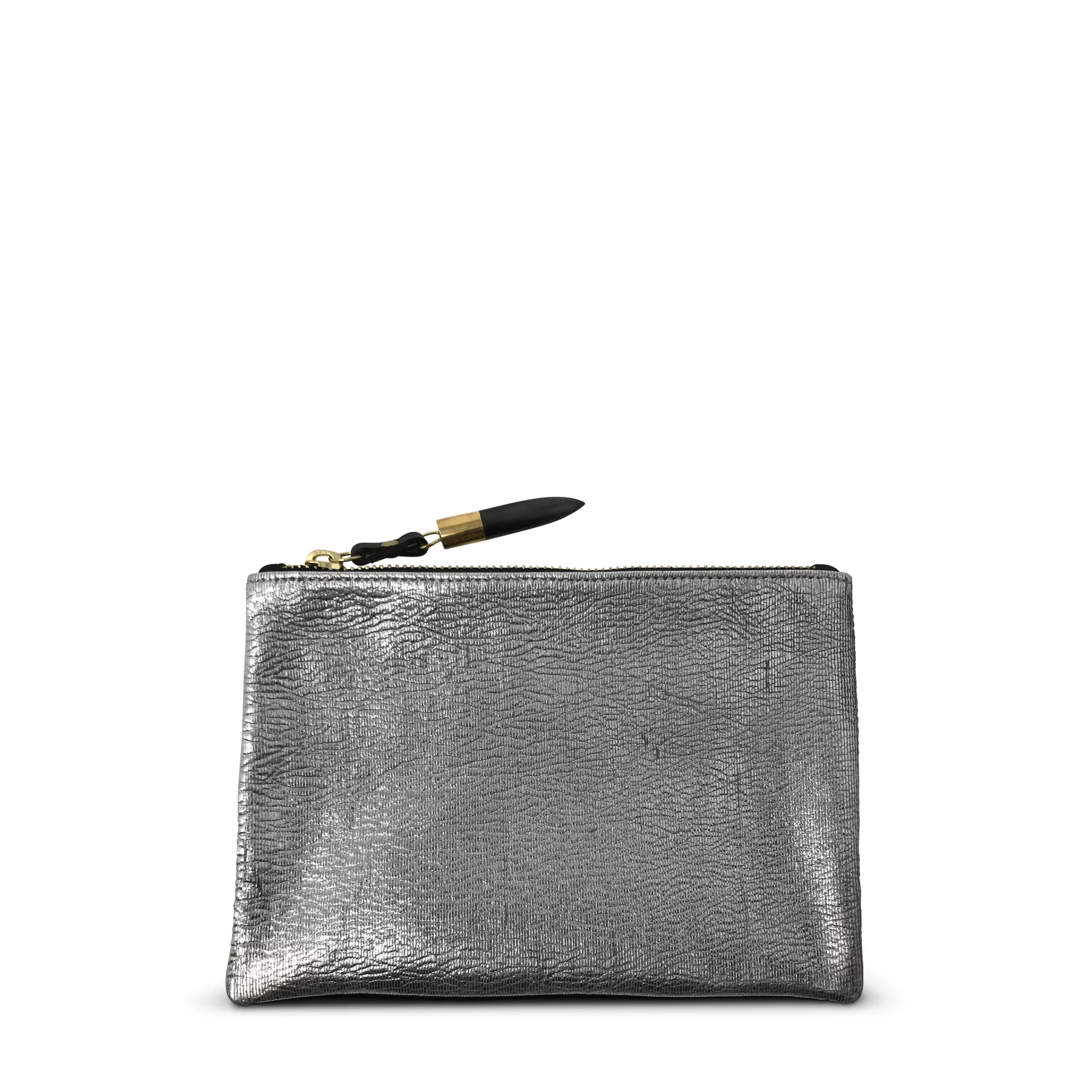 Kempton & Co Metallic Rain Silver Small Pouch | Pouches & Clutches