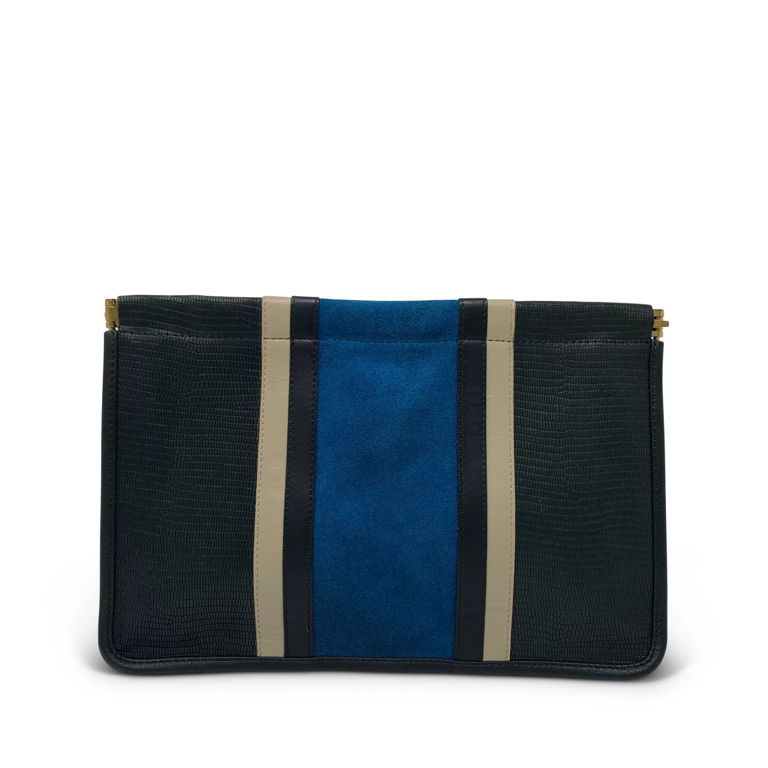 Kempton & Co Mini Crock Sea Blue Snap Clutch | Pouches & Clutches