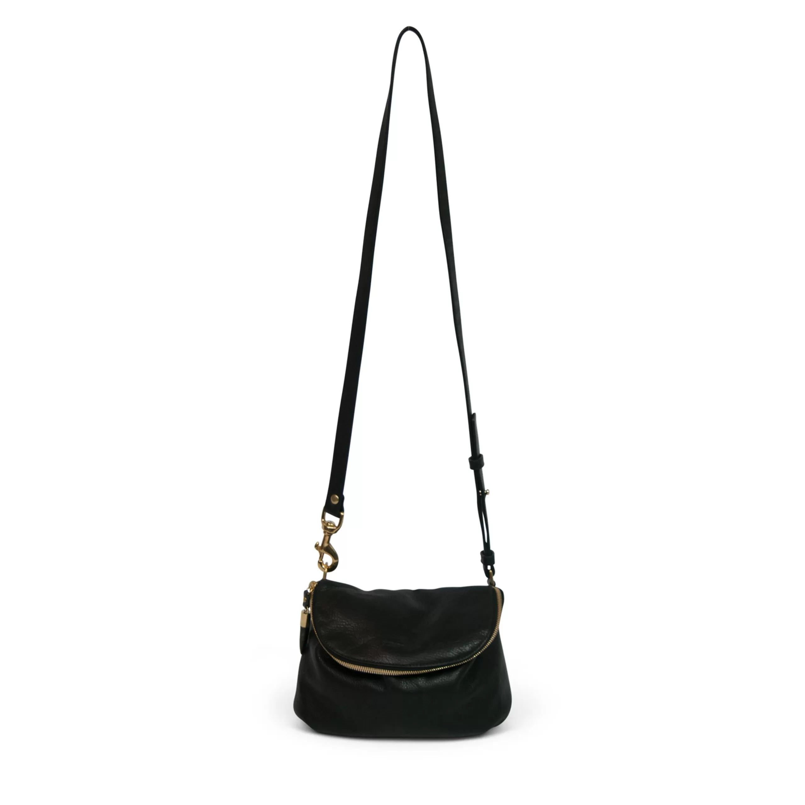 Kempton & Co Mini Windbourne Leather Crossbody - Black, With Kenyan Toggle | Crossbody