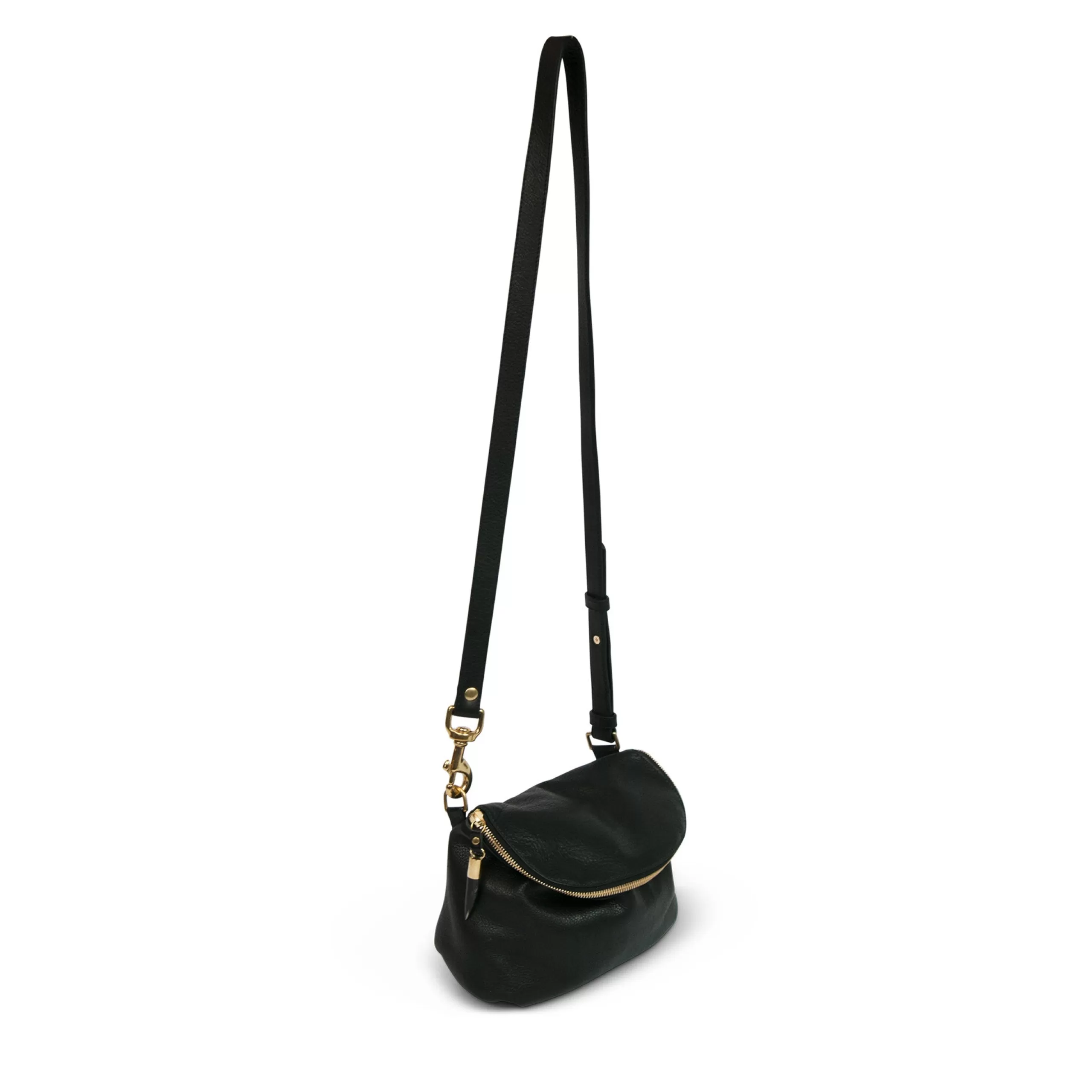 Kempton & Co Mini Windbourne Leather Crossbody - Black, With Kenyan Toggle | Crossbody