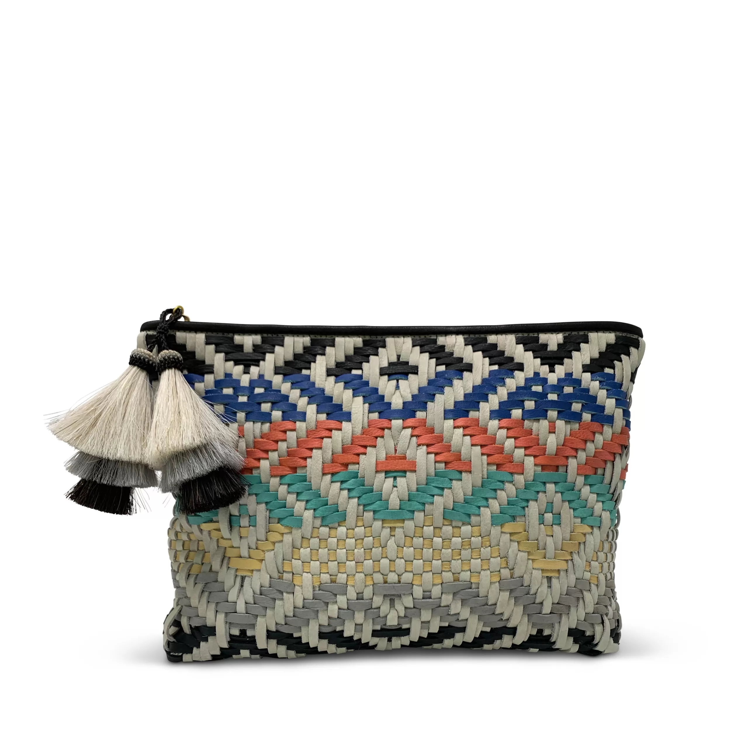 Kempton & Co Multi Color Woven Medium Pouch | Pouches & Clutches