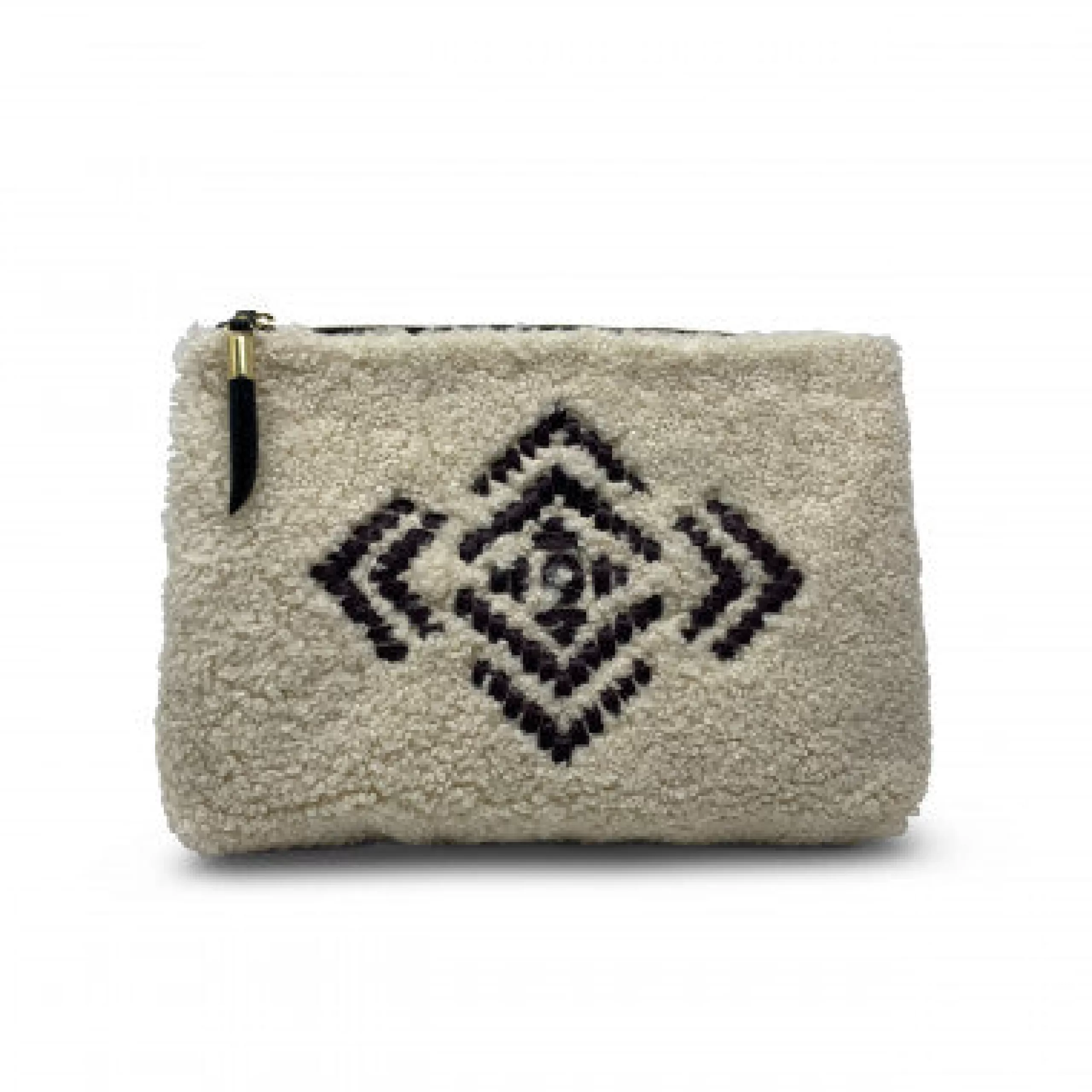 Kempton & Co Natural Shearling Oversized Clutch | New Pouches & Clutches