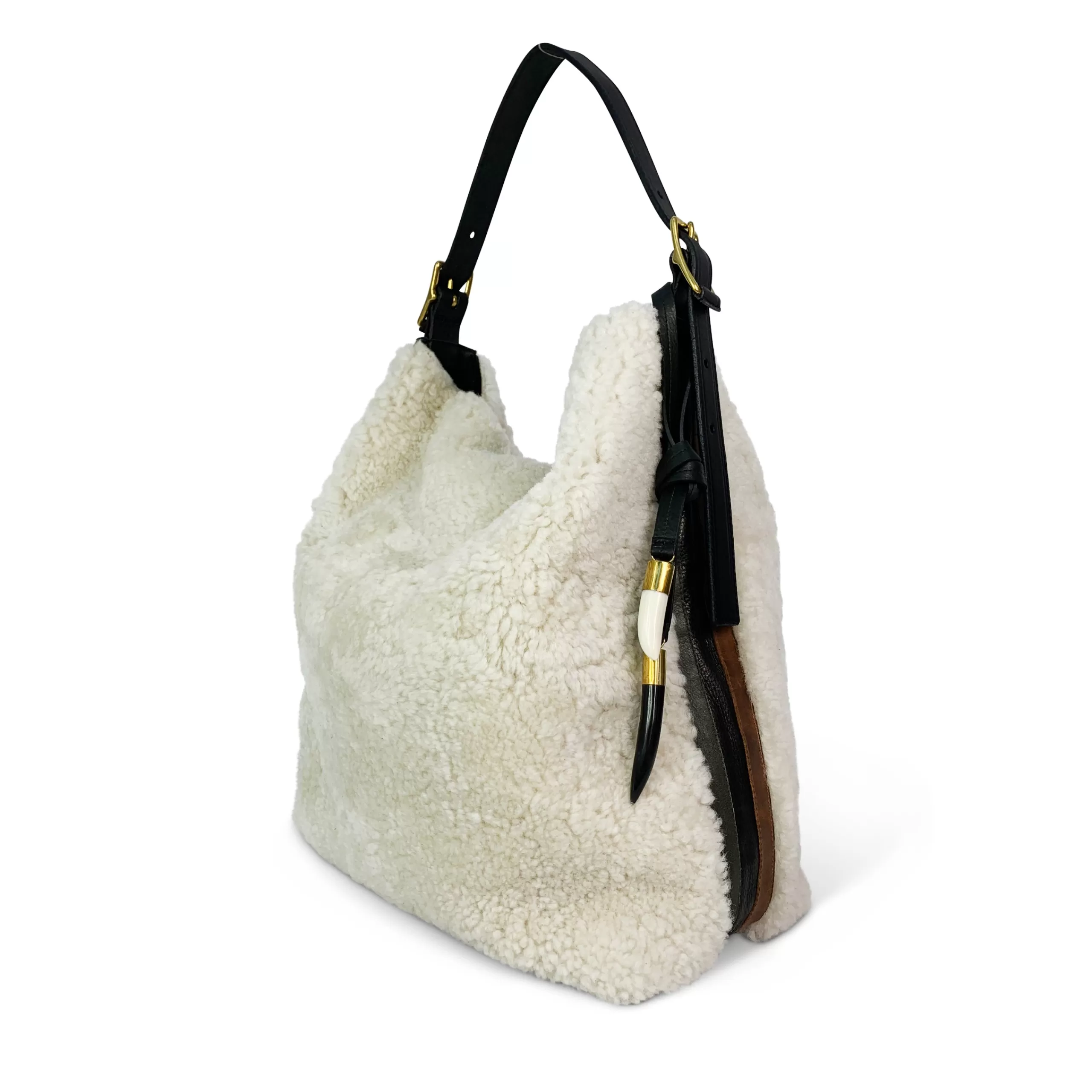 Kempton & Co Natural Shearling Somerset Hobo | Large Bags