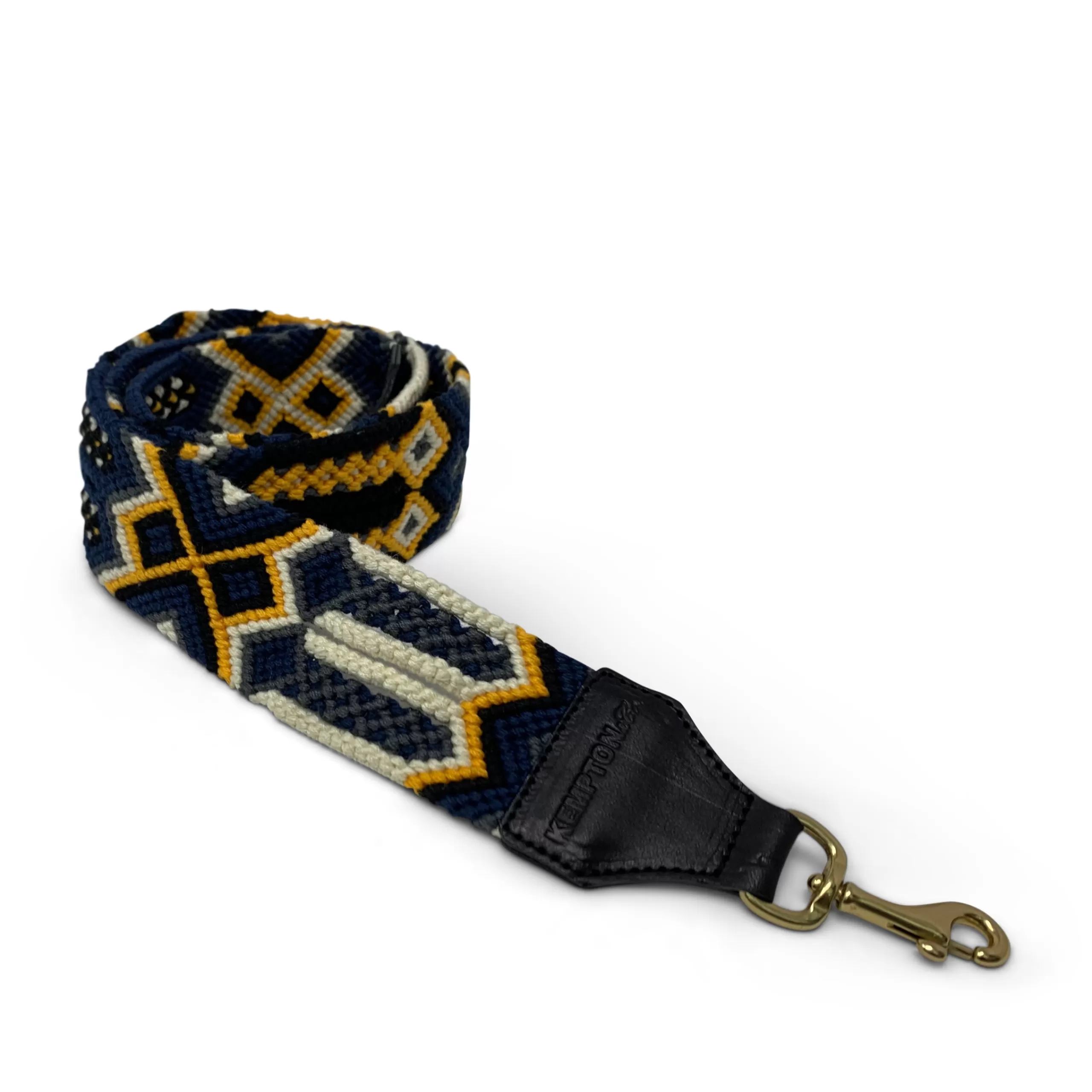 Kempton & Co Navy, Saffron, Steel, Chalk Bag Strap | Bag Straps