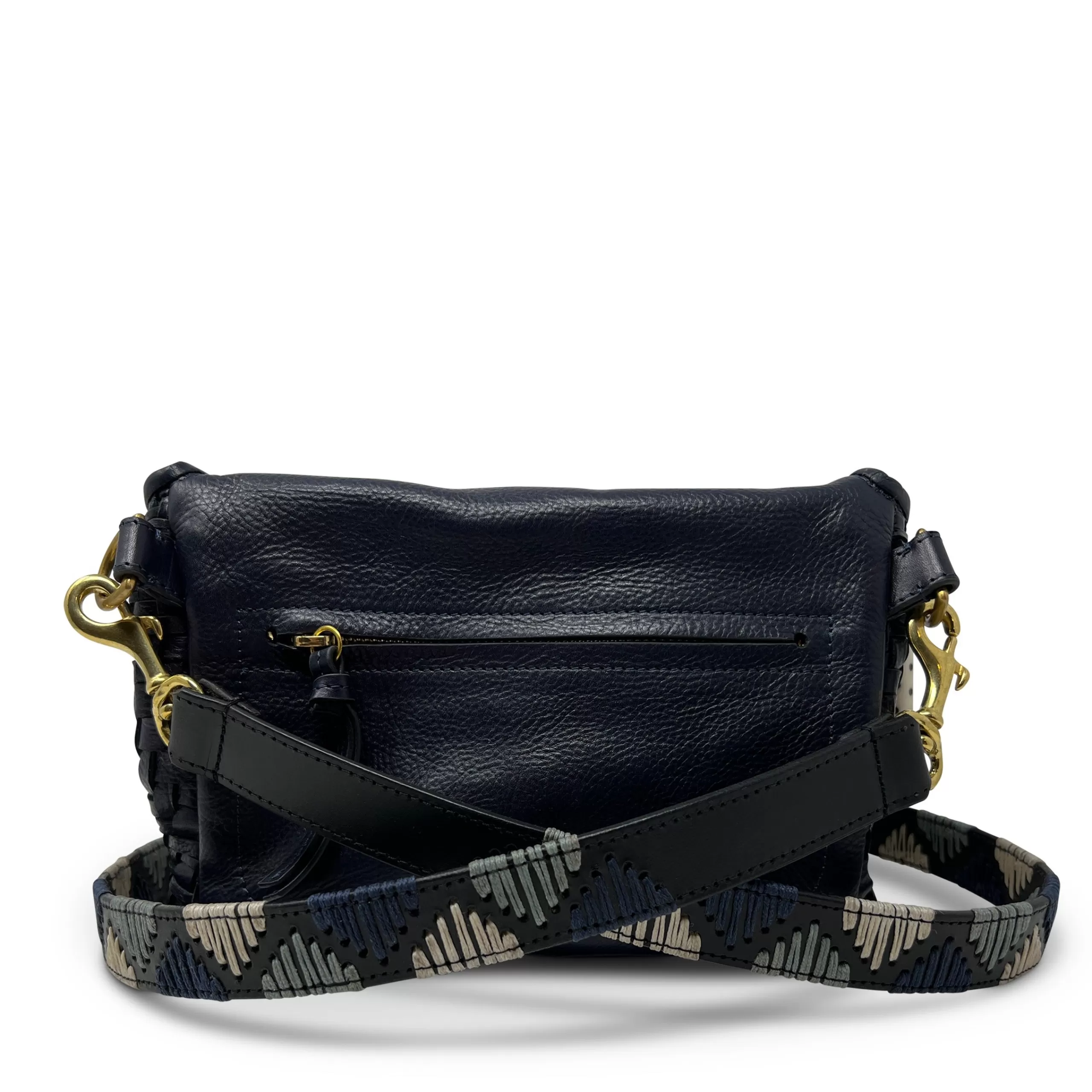 Kempton & Co Navy Vari Weave Mini Windbourne | Crossbody