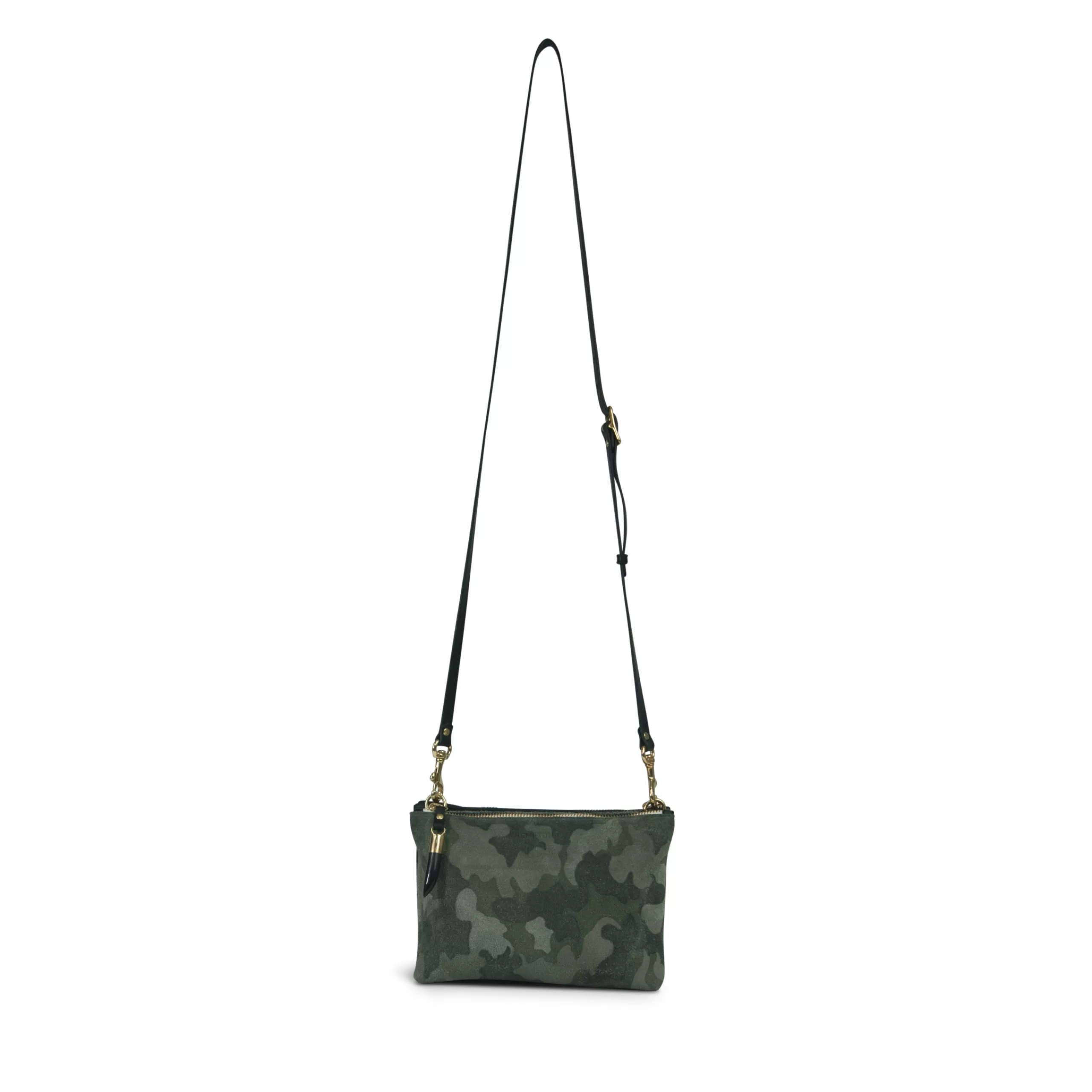 Kempton & Co Nottingham Double Zip Crossbody - Camo Suede | Small Bags