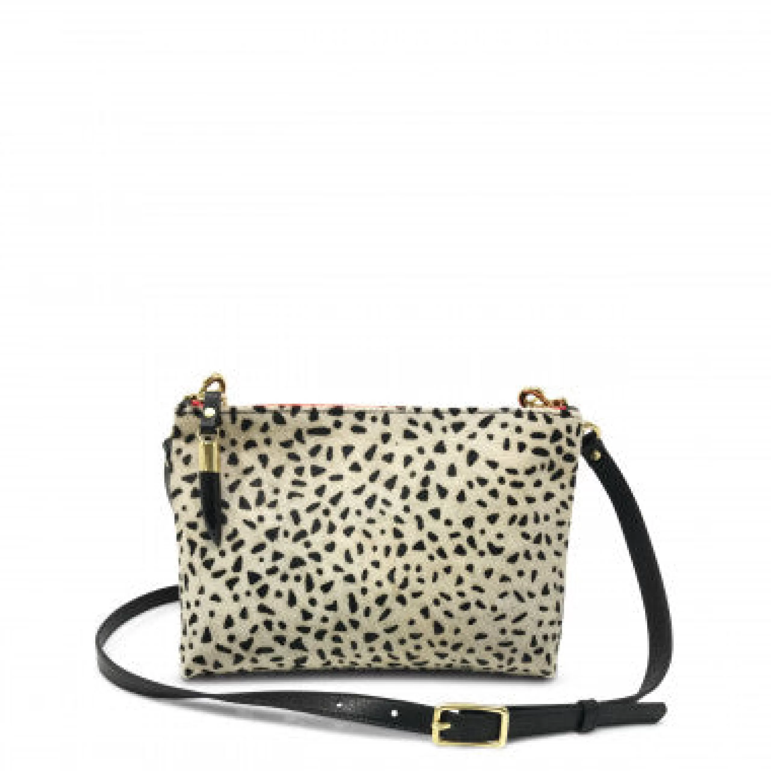 Kempton & Co Nottingham Double Zip Crossbody - Cheetah | Small Bags