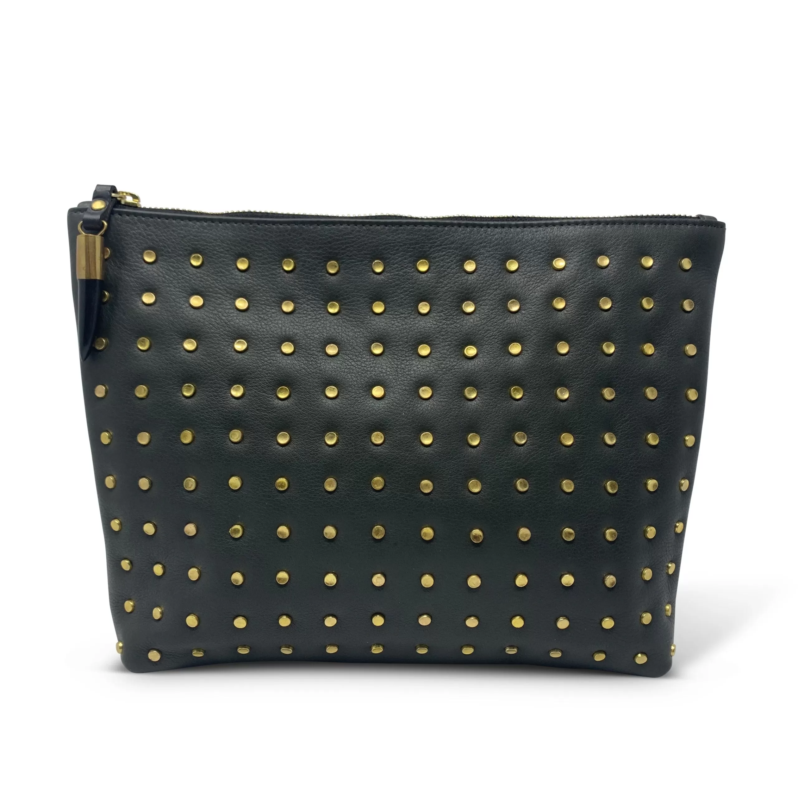 Kempton & Co Olive Brass Stud Medium Pouch | Pouches & Clutches