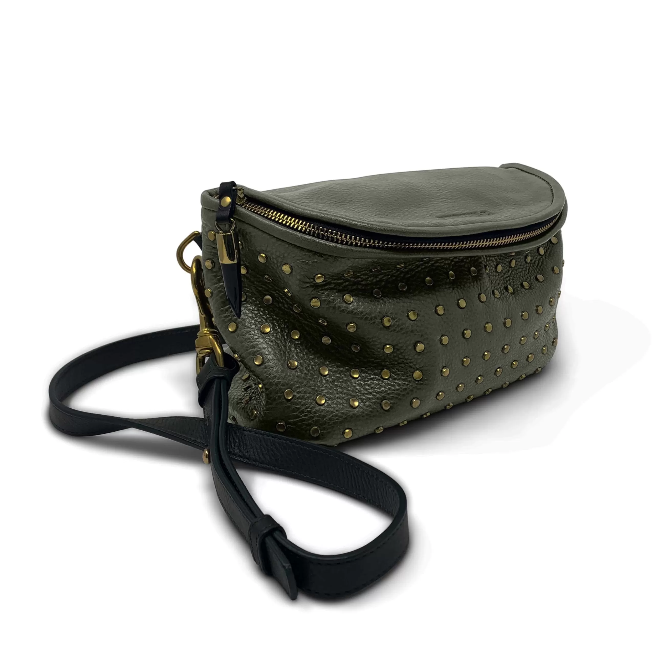 Kempton & Co Olive Brass Stud Mini Windbourne | Crossbody