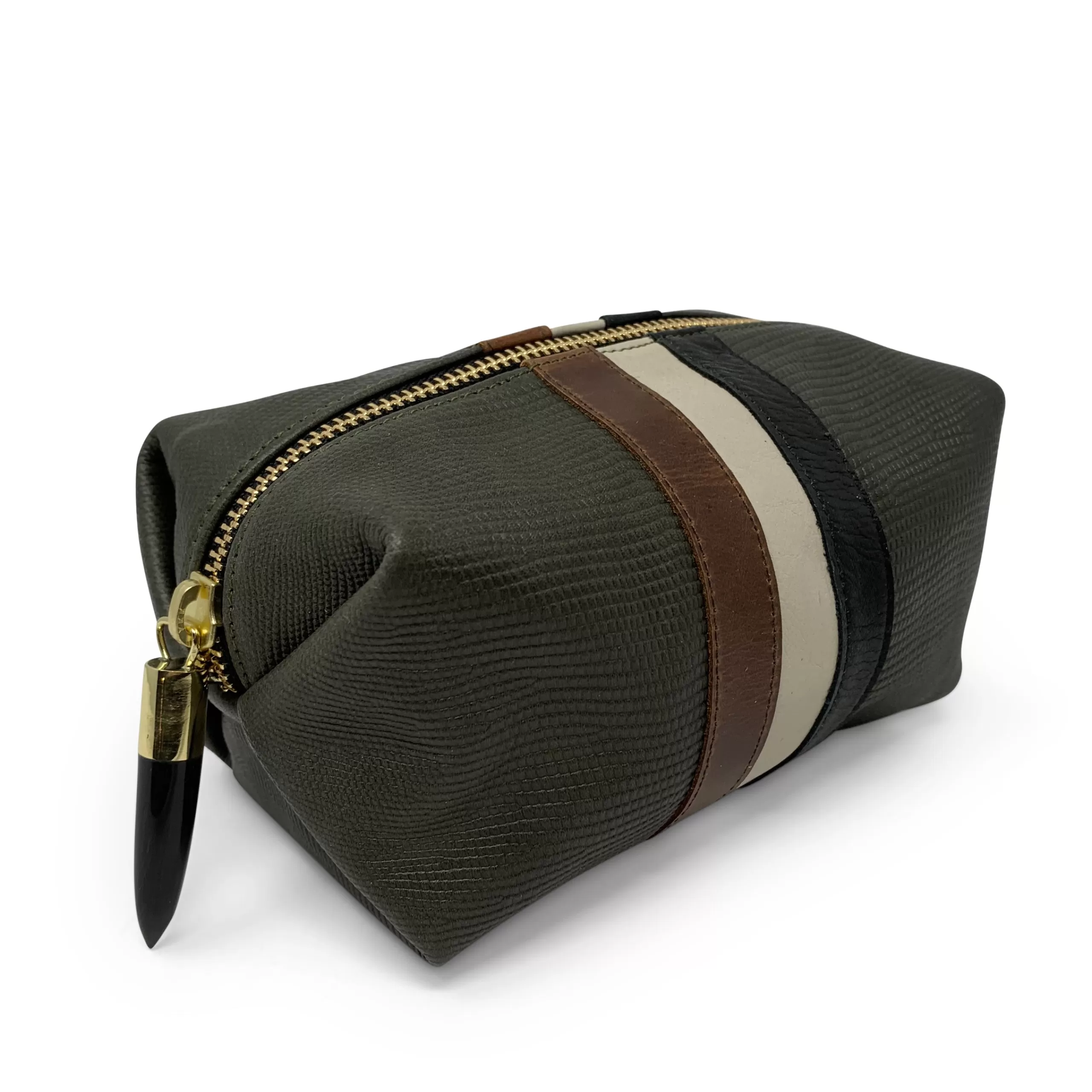 Kempton & Co Olive Petite Lizard Cosmetic Case | Cosmetic Cases