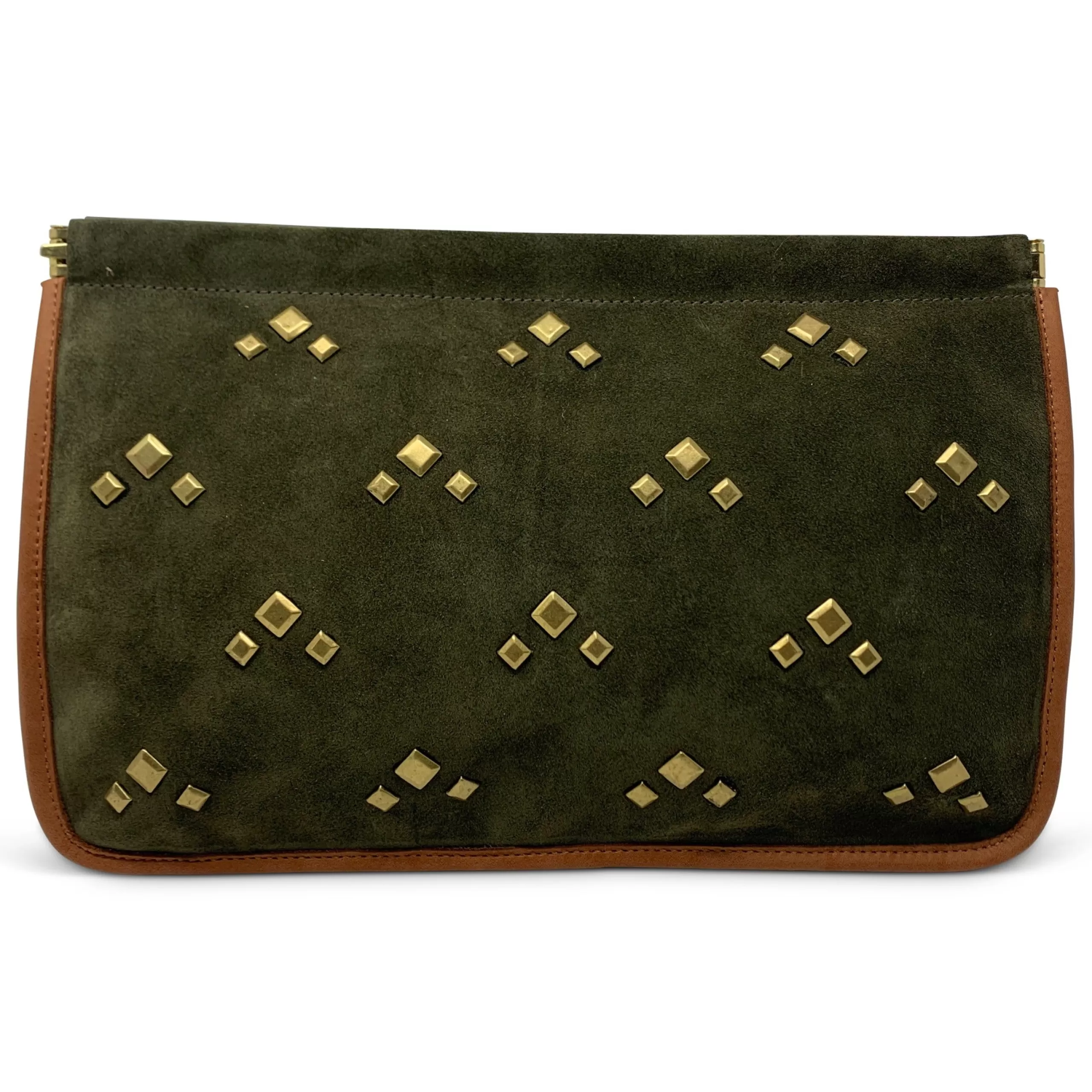 Kempton & Co Olive Stud Snap Clutch | Pouches & Clutches