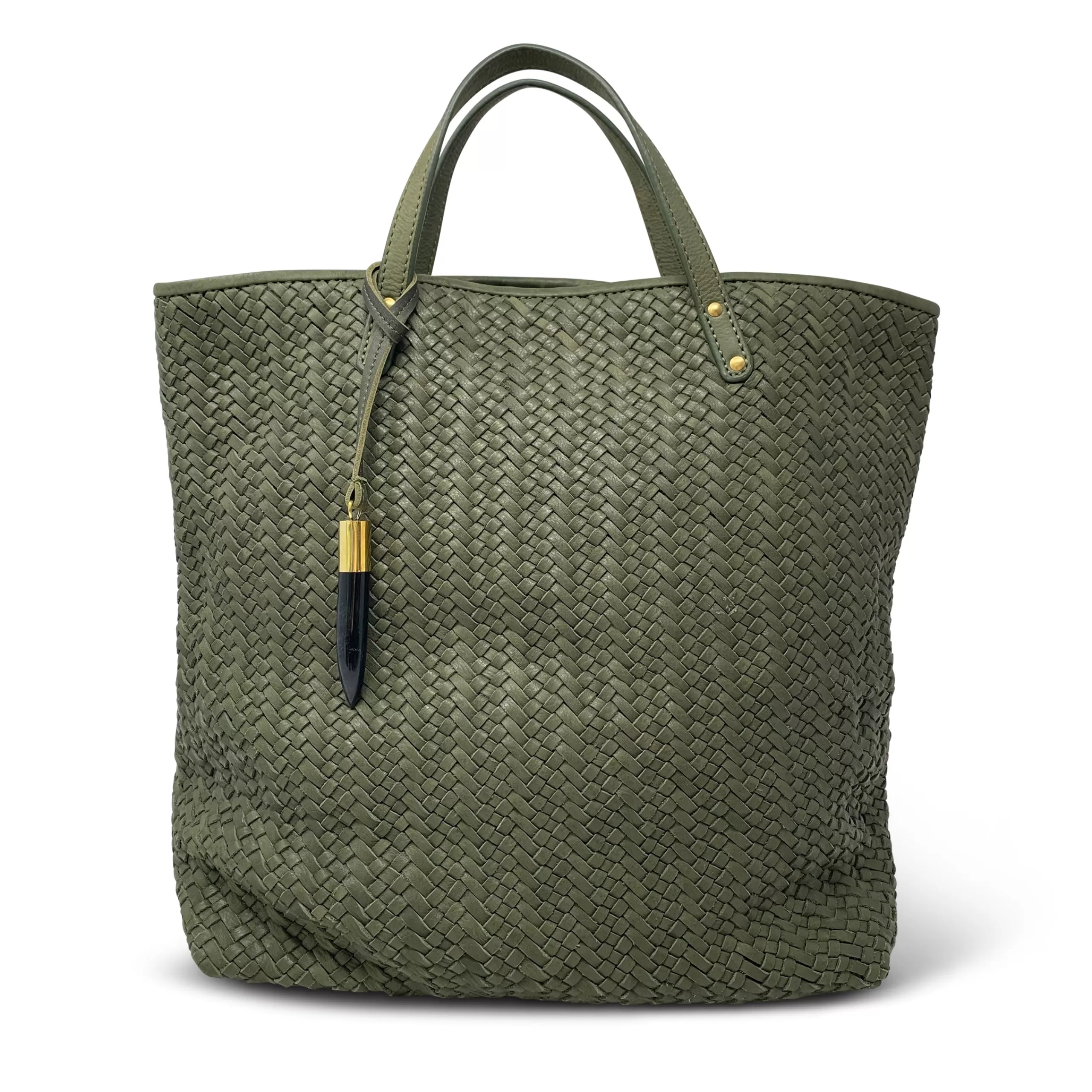 Kempton & Co Olive Woven Small Tresco Tote | Totes