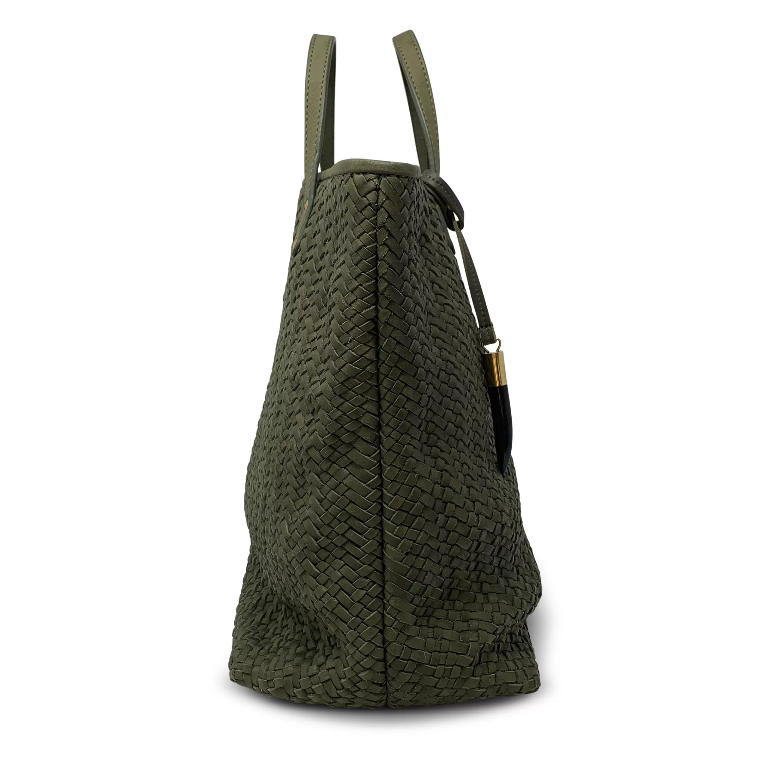 Kempton & Co Olive Woven Small Tresco Tote | Totes