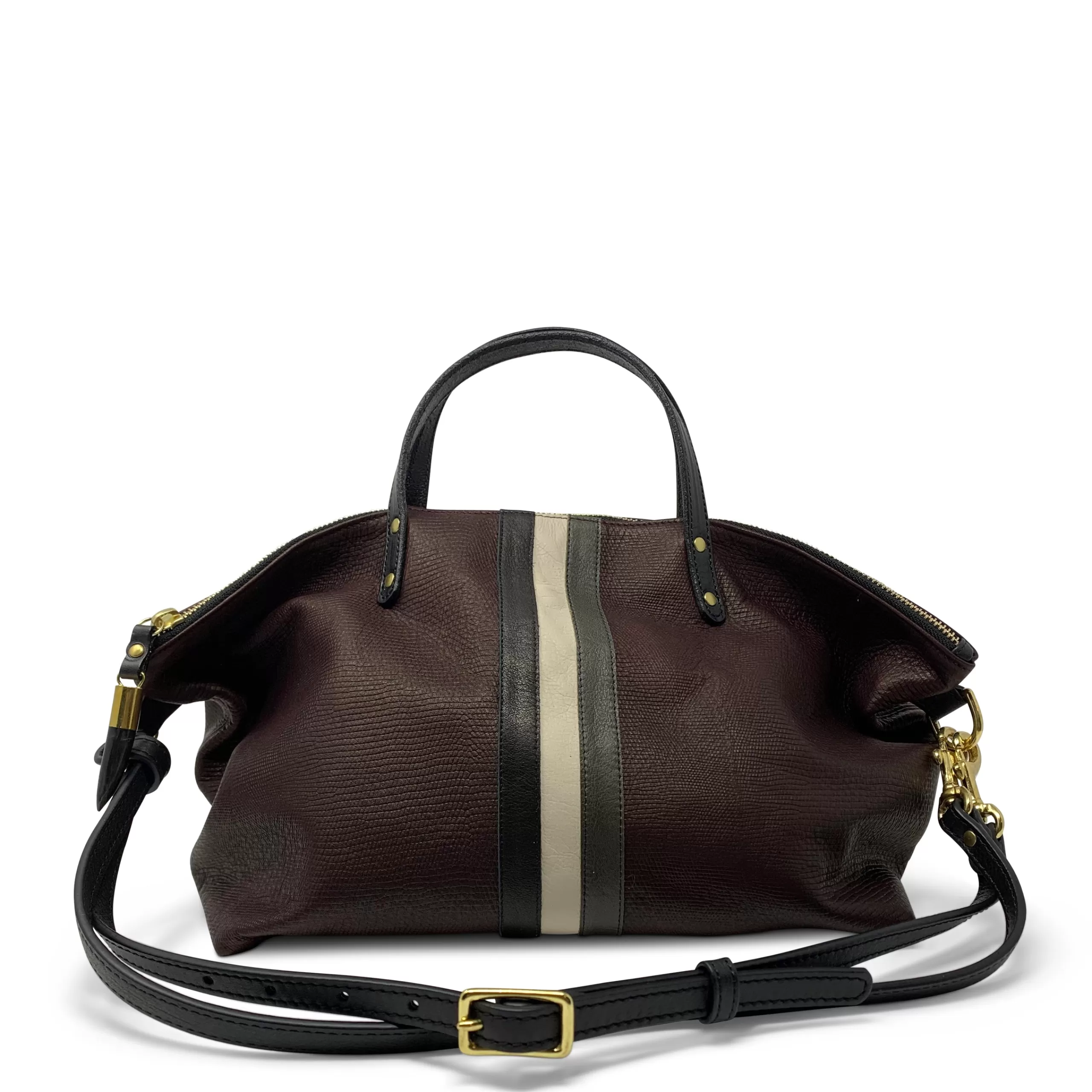 Kempton & Co Oxblood Petite Lizard Devon Holdall | Crossbody