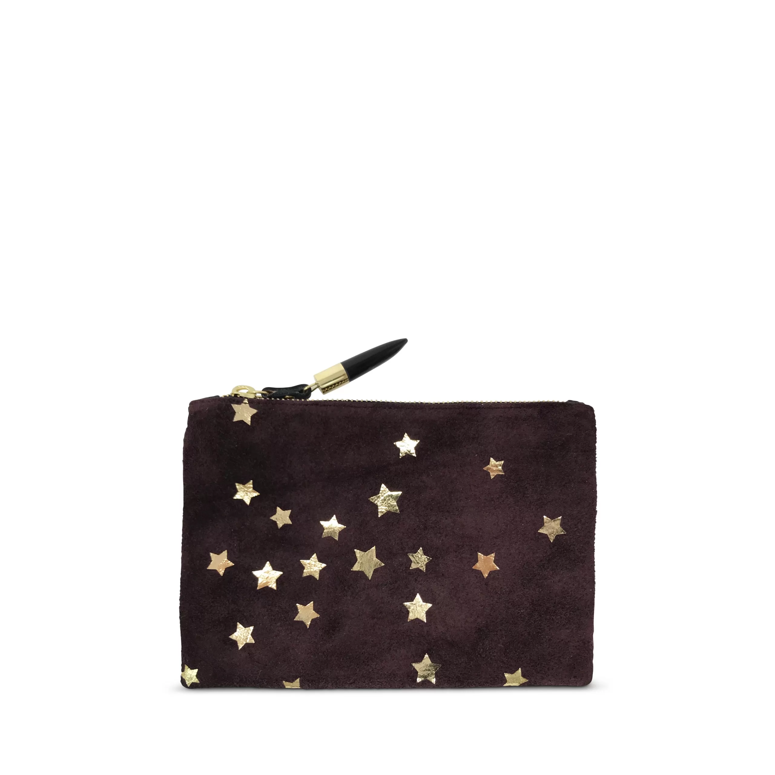 Kempton & Co Oxblood Suede Star Small Pouch | Small Pouches